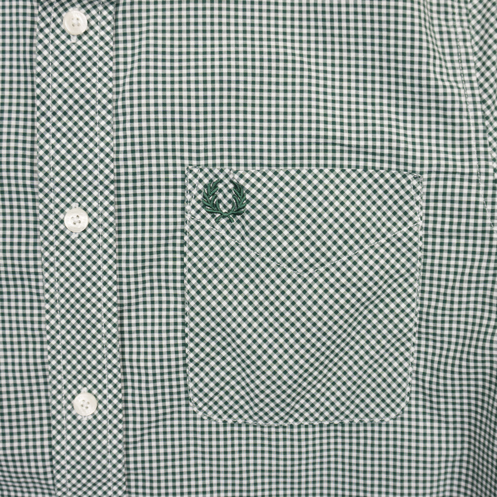 Fred Perry Карирана Риза с Дълъг Ръкав и Бродирано Лого
