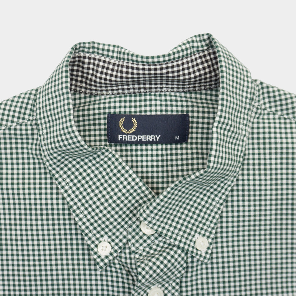Fred Perry Карирана Риза с Дълъг Ръкав и Бродирано Лого