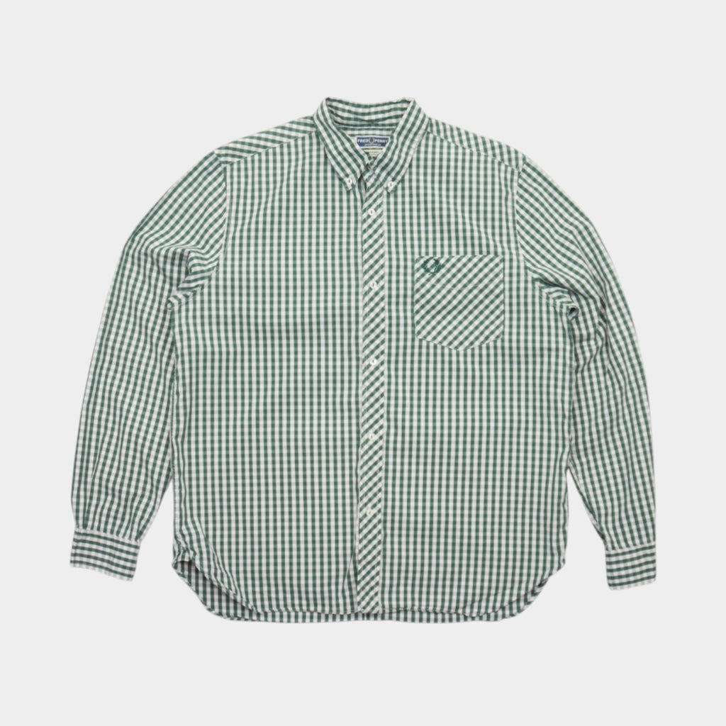 Fred Perry Vintage Карирана Риза с Дълъг Ръкав и Бродирано Лого