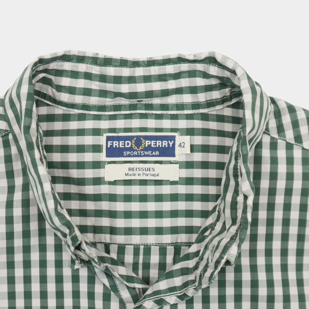 Fred Perry Vintage Карирана Риза с Дълъг Ръкав и Бродирано Лого