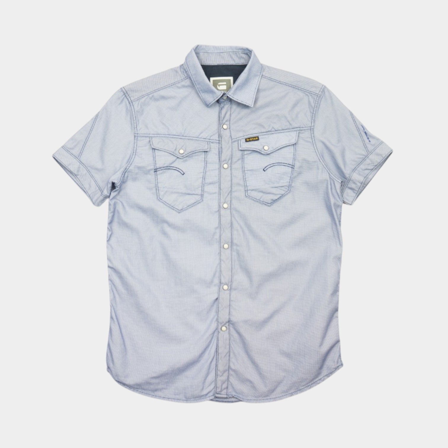 G-Star Raw Синя Риза с Къс Ръкав