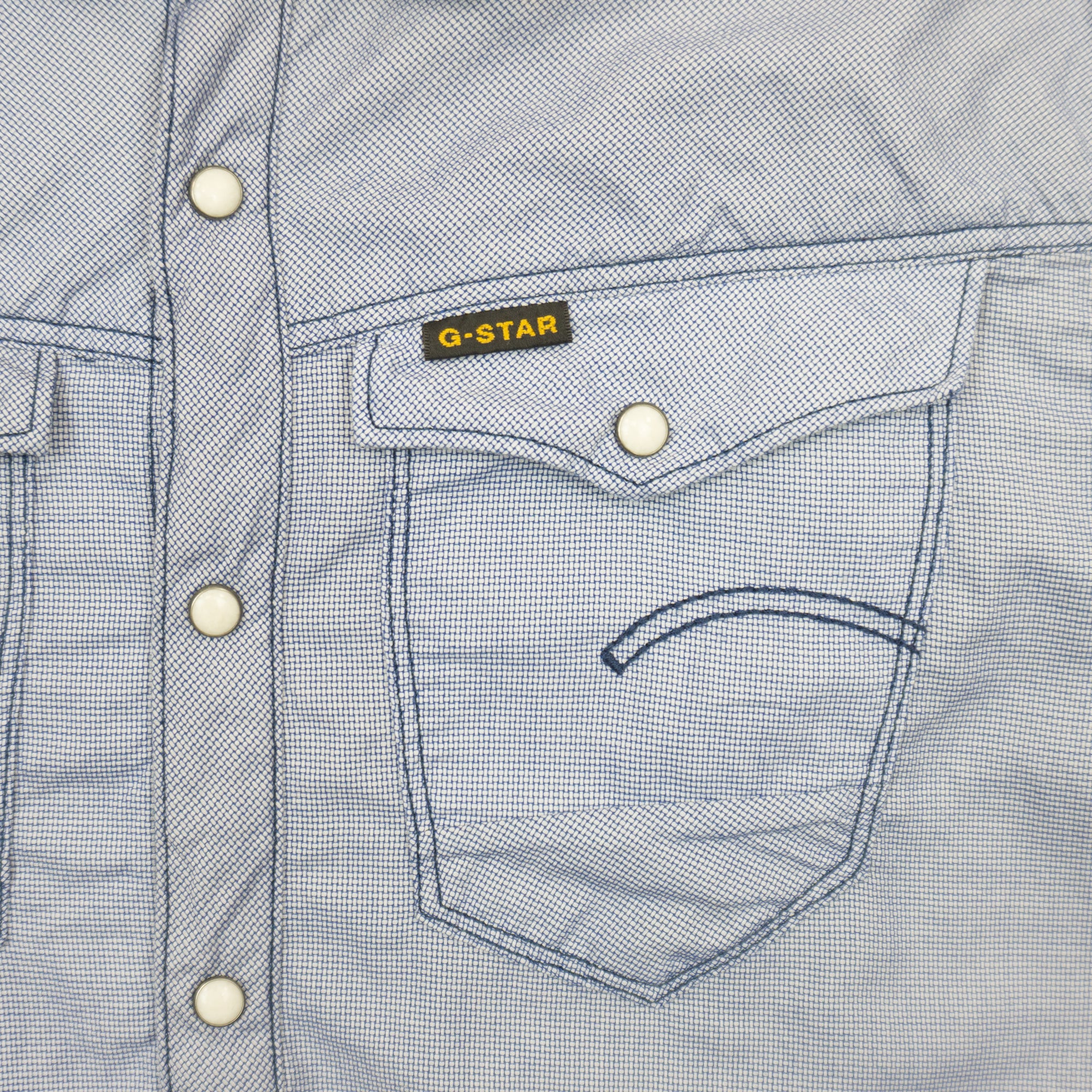 G-Star Raw Синя Риза с Къс Ръкав