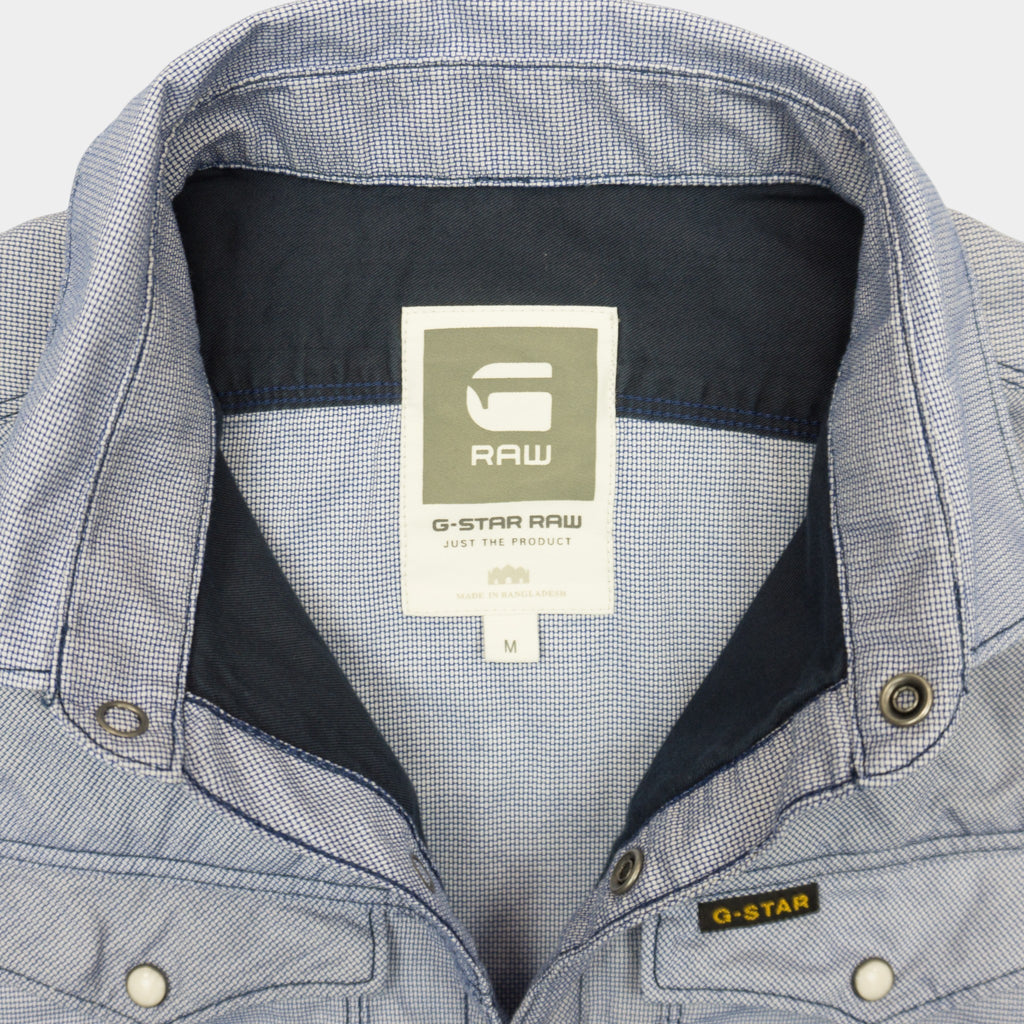 G-Star Raw Синя Риза с Къс Ръкав