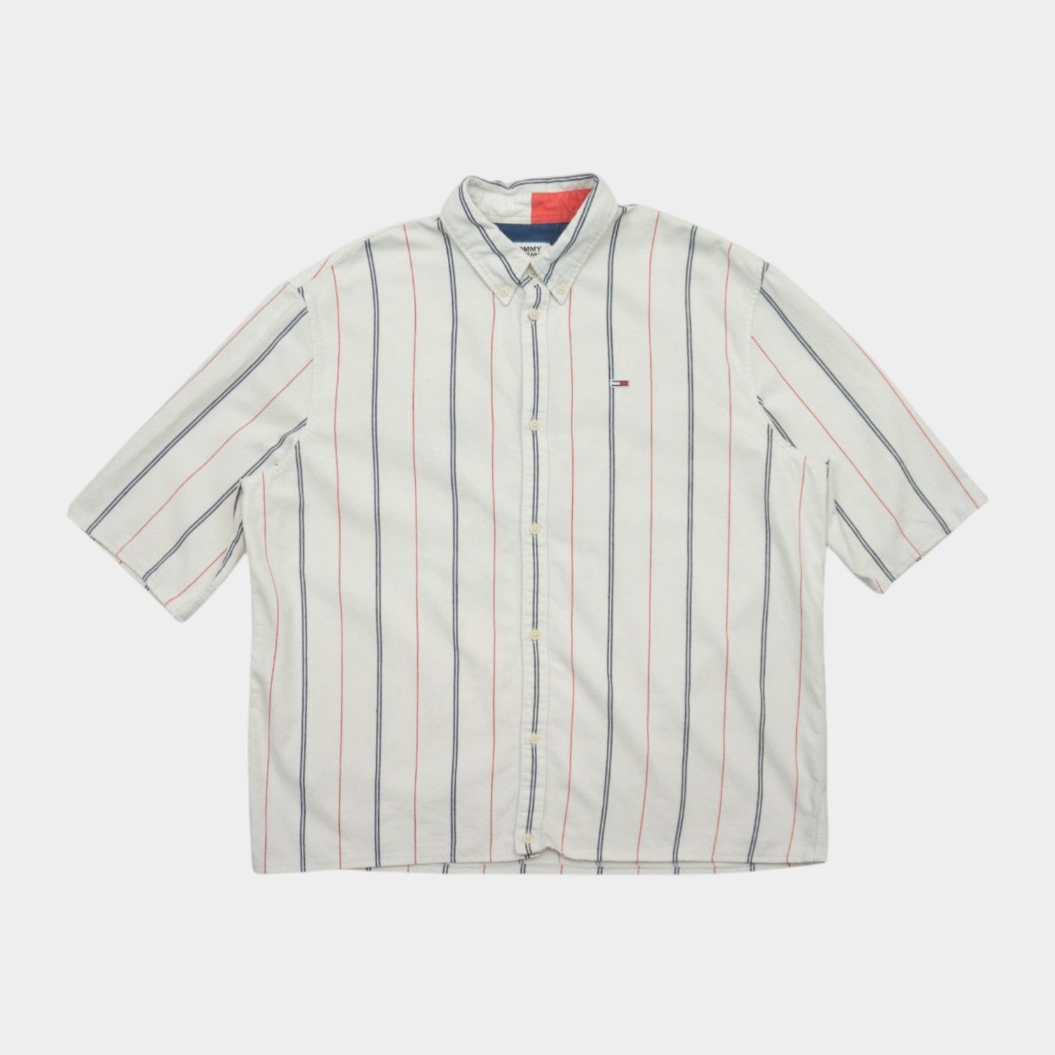 Tommy Hilfiger Раирана Риза с Къс Ръкав и Бродирано Лого