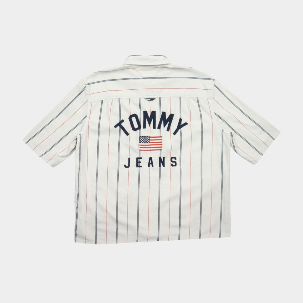 Tommy Hilfiger Раирана Риза с Къс Ръкав и Бродирано Лого