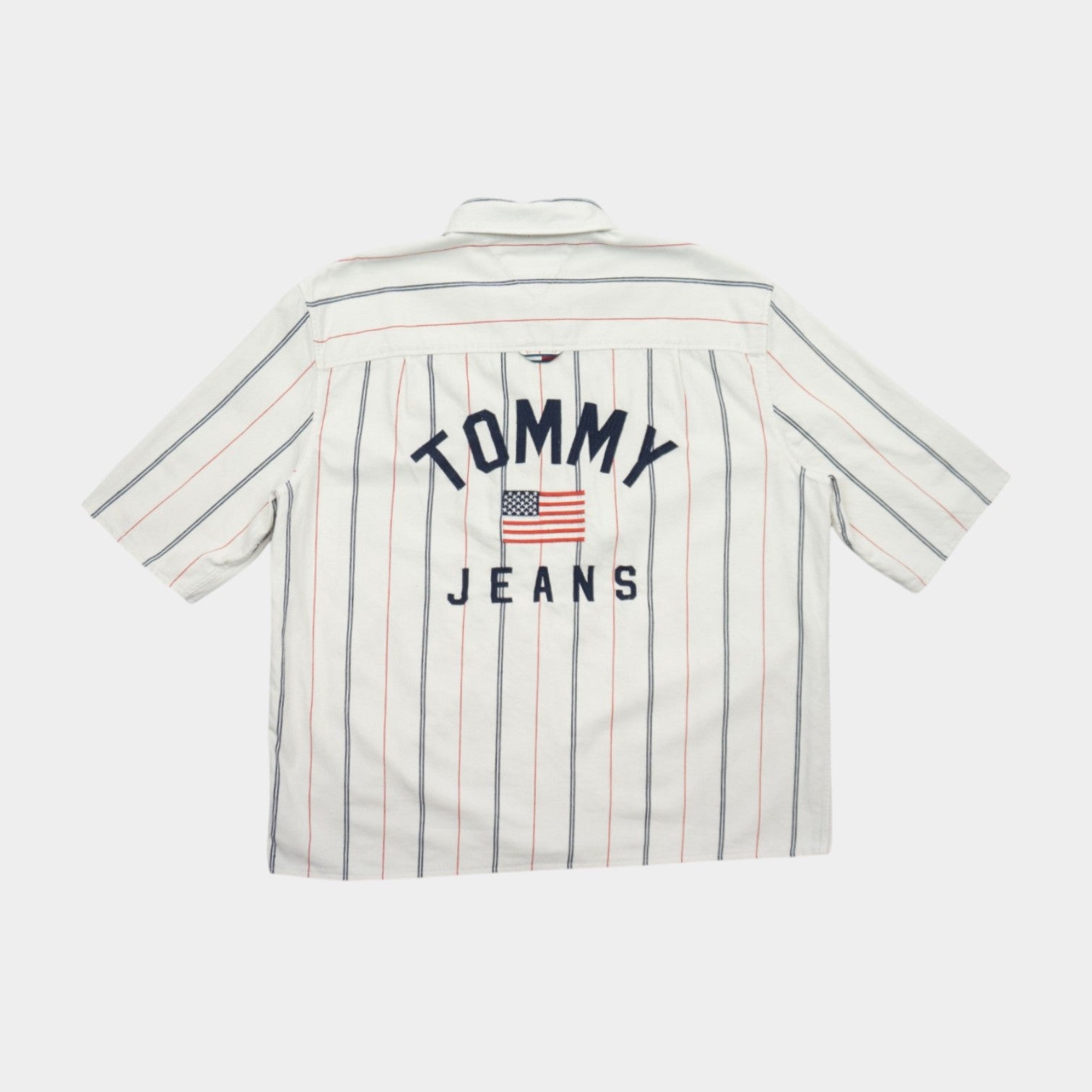 Tommy Hilfiger Раирана Риза с Къс Ръкав и Бродирано Лого