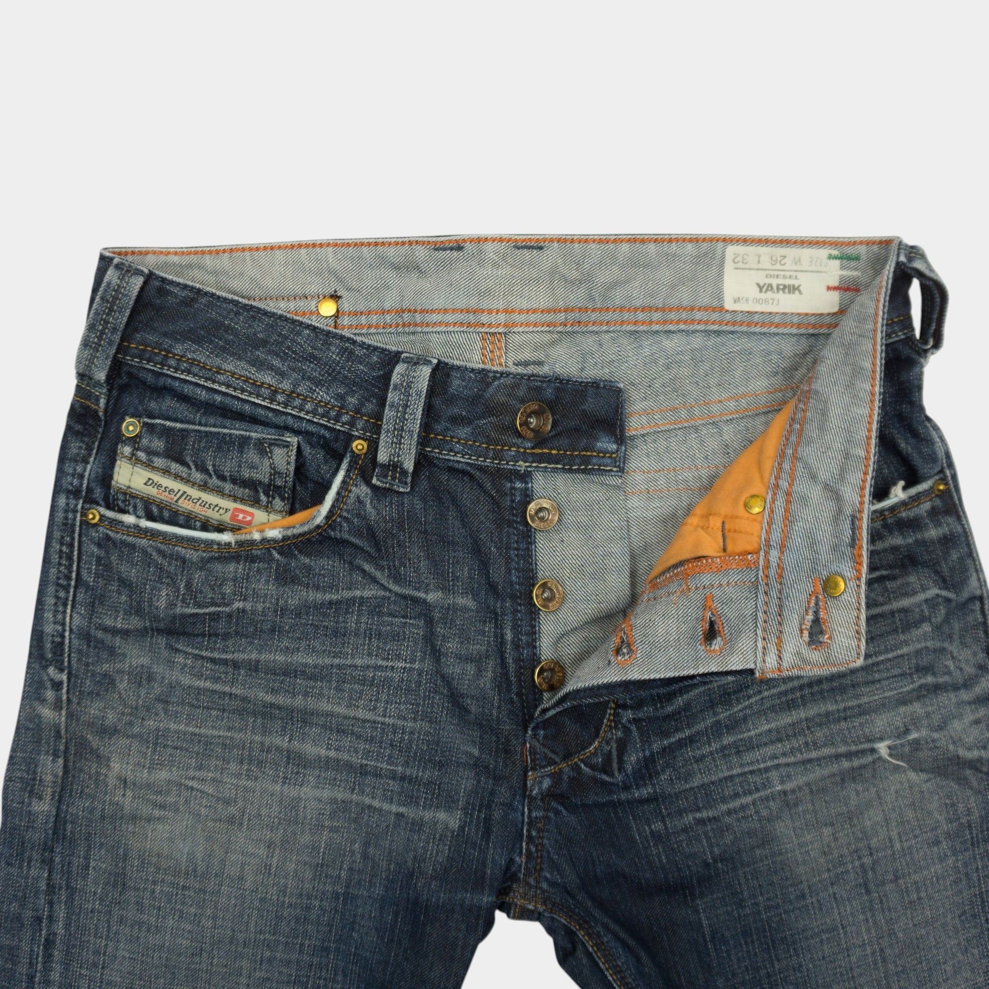 Diesel YARIK Vintage Y2K Сини Дънки с Бродерия