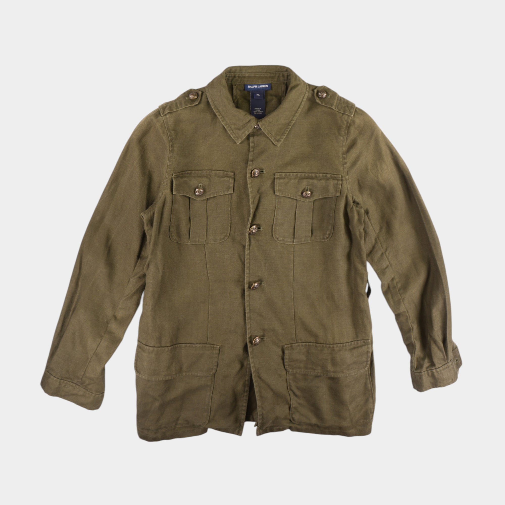 Ralph Lauren Винтидж 2000-те Зелено Ленено Яке