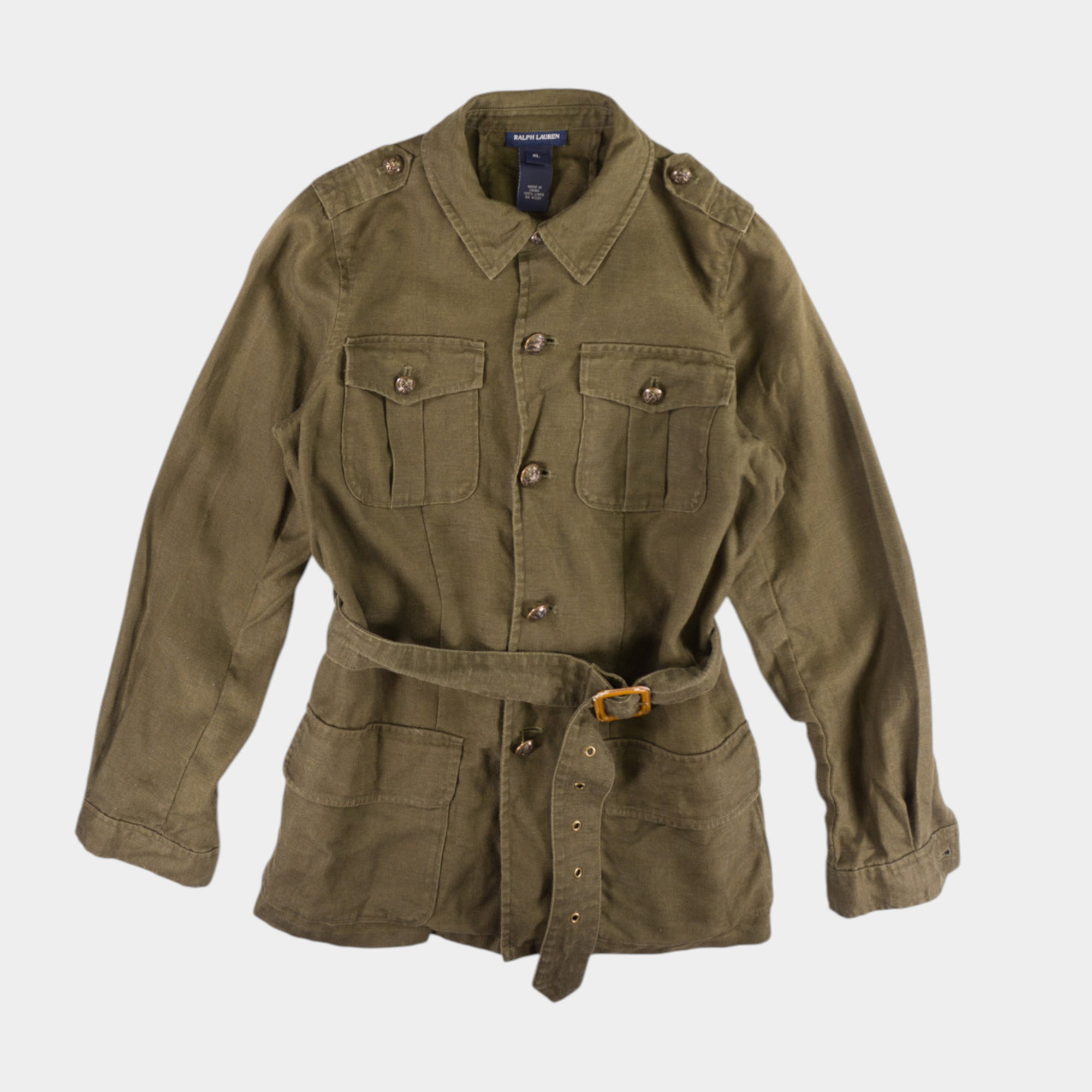 Ralph Lauren Винтидж 2000-те Зелено Ленено Яке