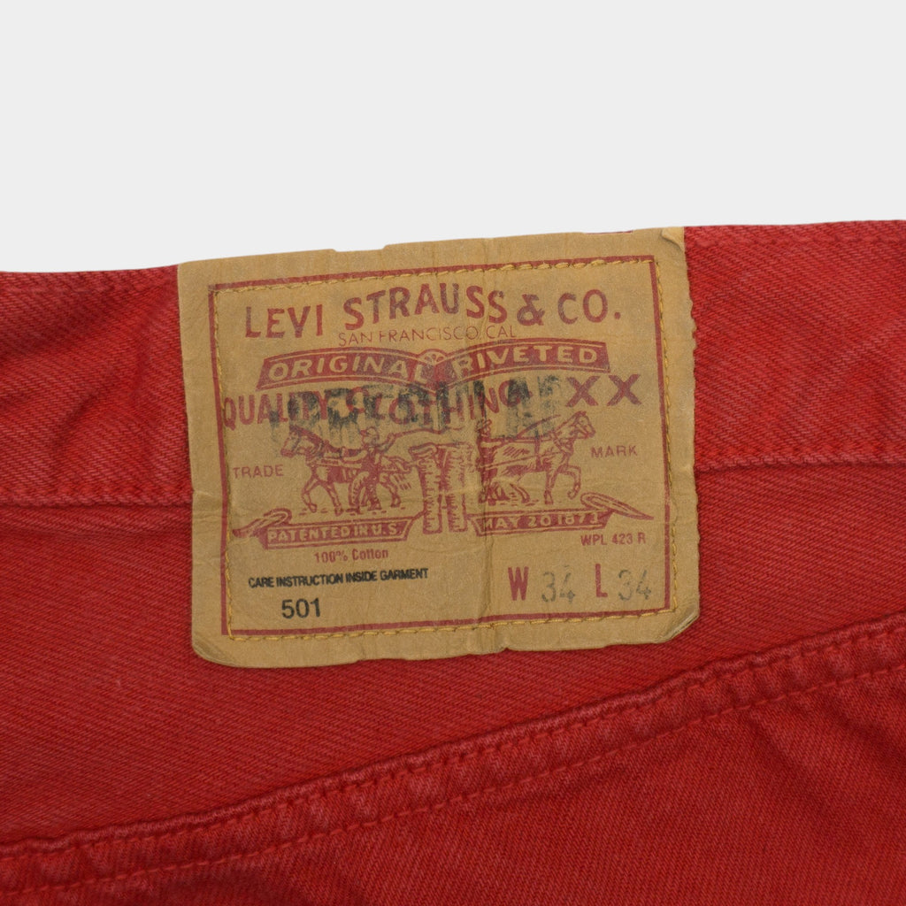 Levi's 501 Vintage Червени Дънки от 1993г
