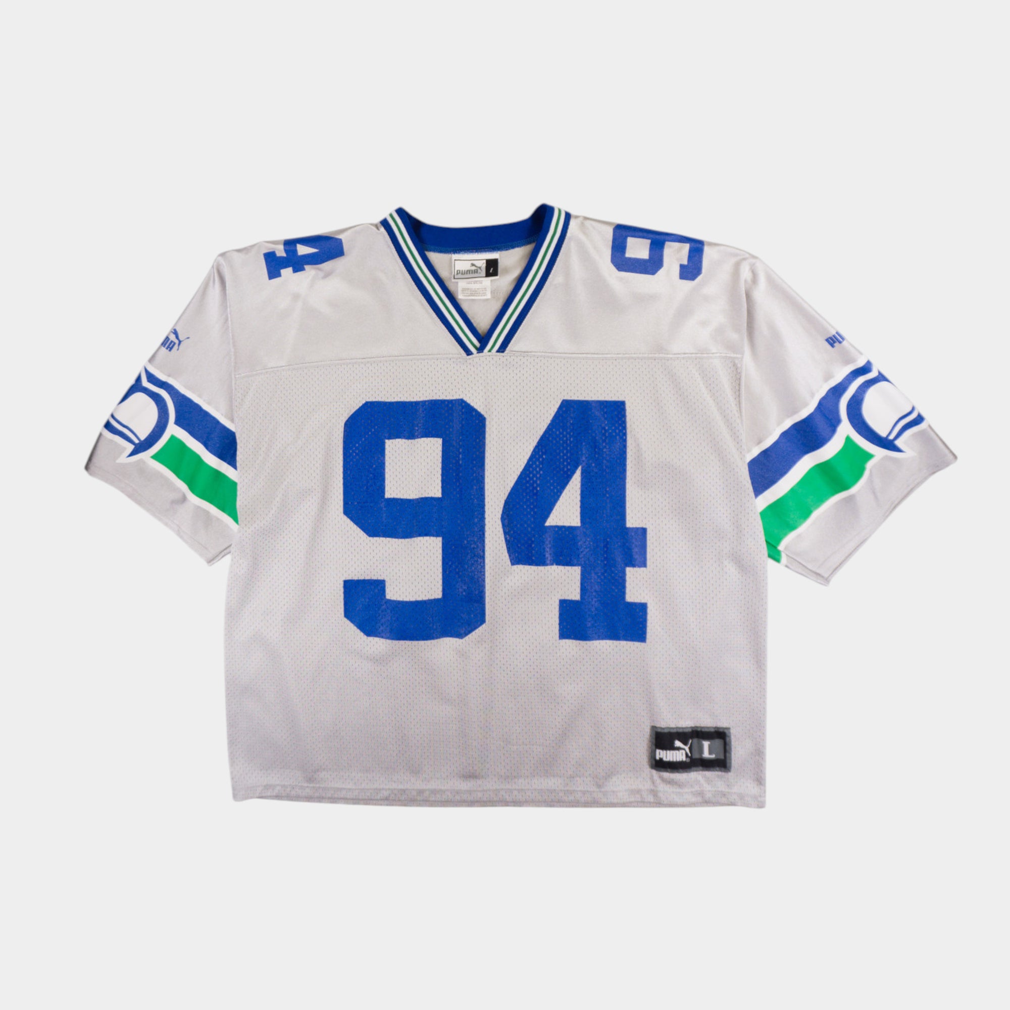 Puma X NFL Seattle Seahawks Винтидж 90-те Сиво Джърси