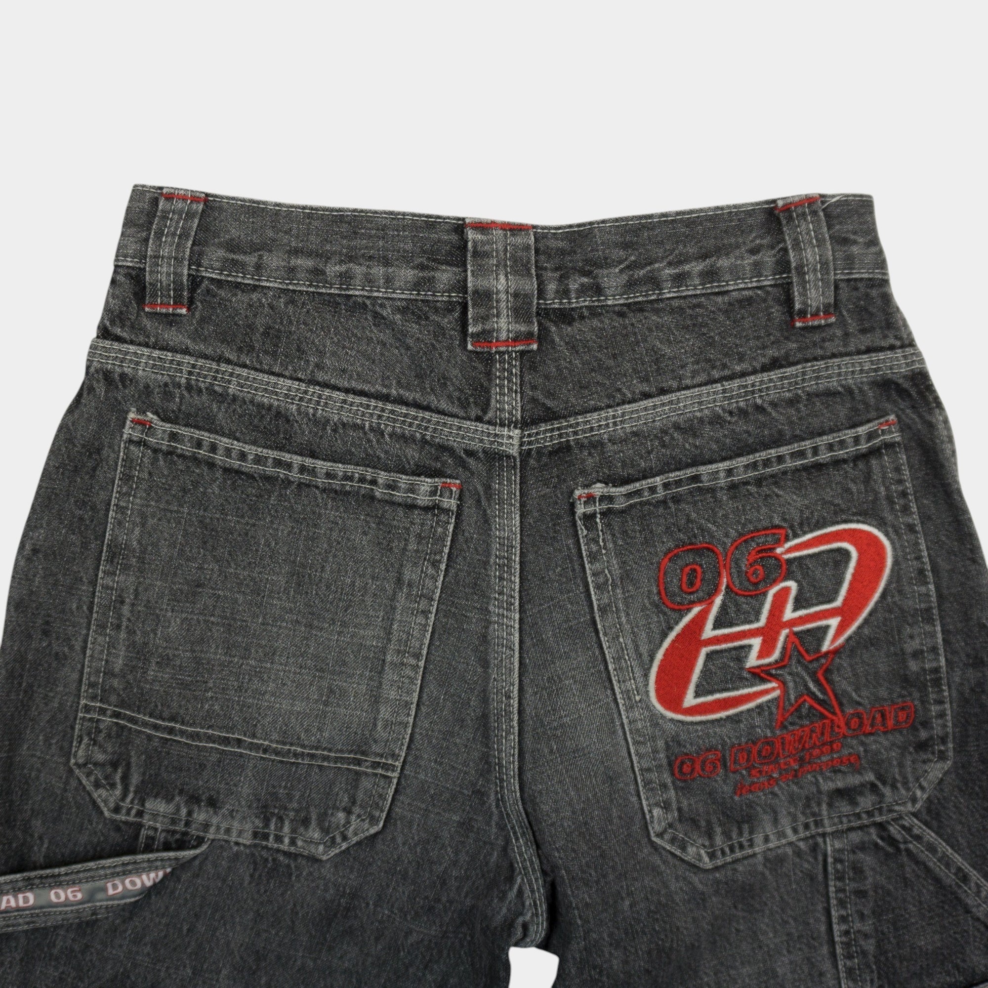 Here & There Vintage Carpenter Сиви Дънки с Бродерия