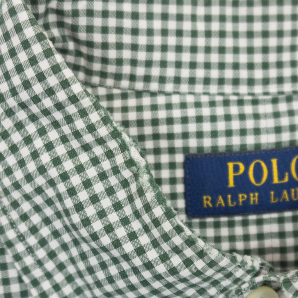 Polo Ralph Lauren Зелена Карирана Риза с Къс Ръкав и Бродирано Лого