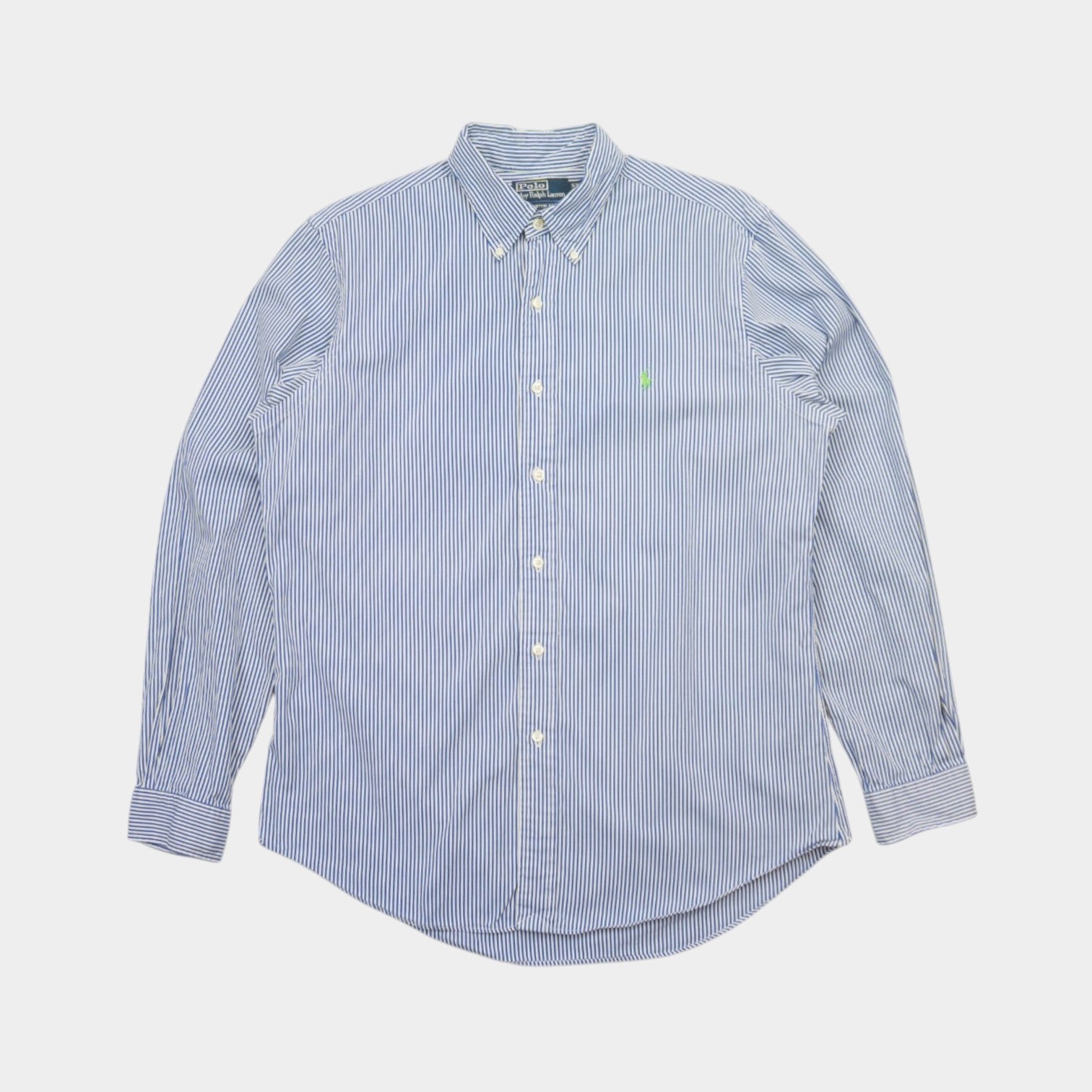 Polo Ralph Lauren Vintage Раирана Риза с Дълъг Ръкав и Бродирано Лого