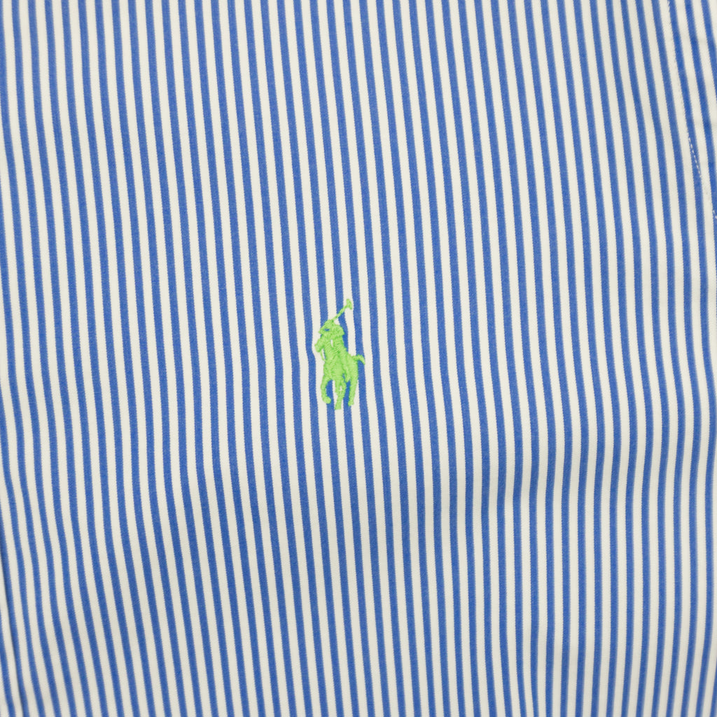 Polo Ralph Lauren Vintage Раирана Риза с Дълъг Ръкав и Бродирано Лого