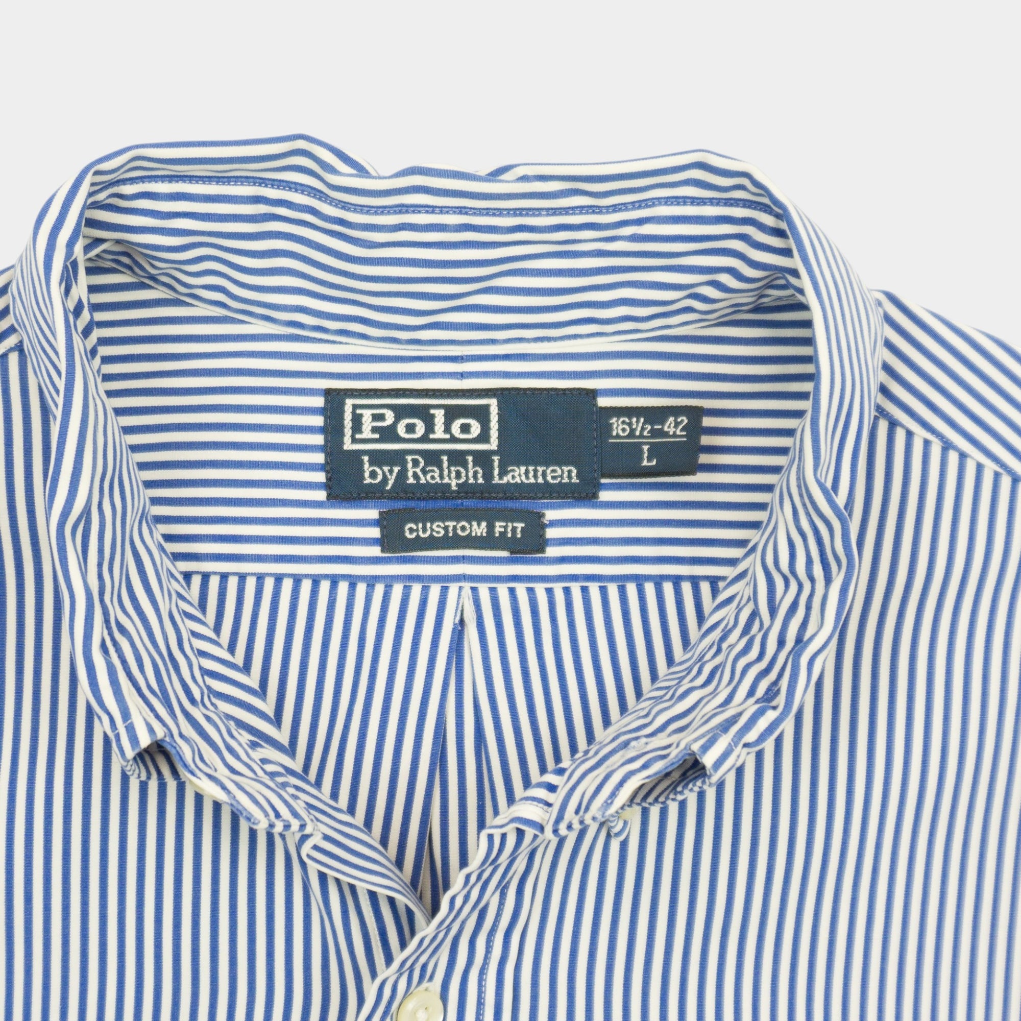 Polo Ralph Lauren Vintage Раирана Риза с Дълъг Ръкав и Бродирано Лого