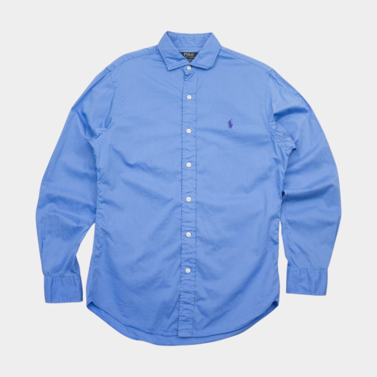 Polo Ralph Lauren Синя Риза с Дълъг Ръкав и Бродирано Лого