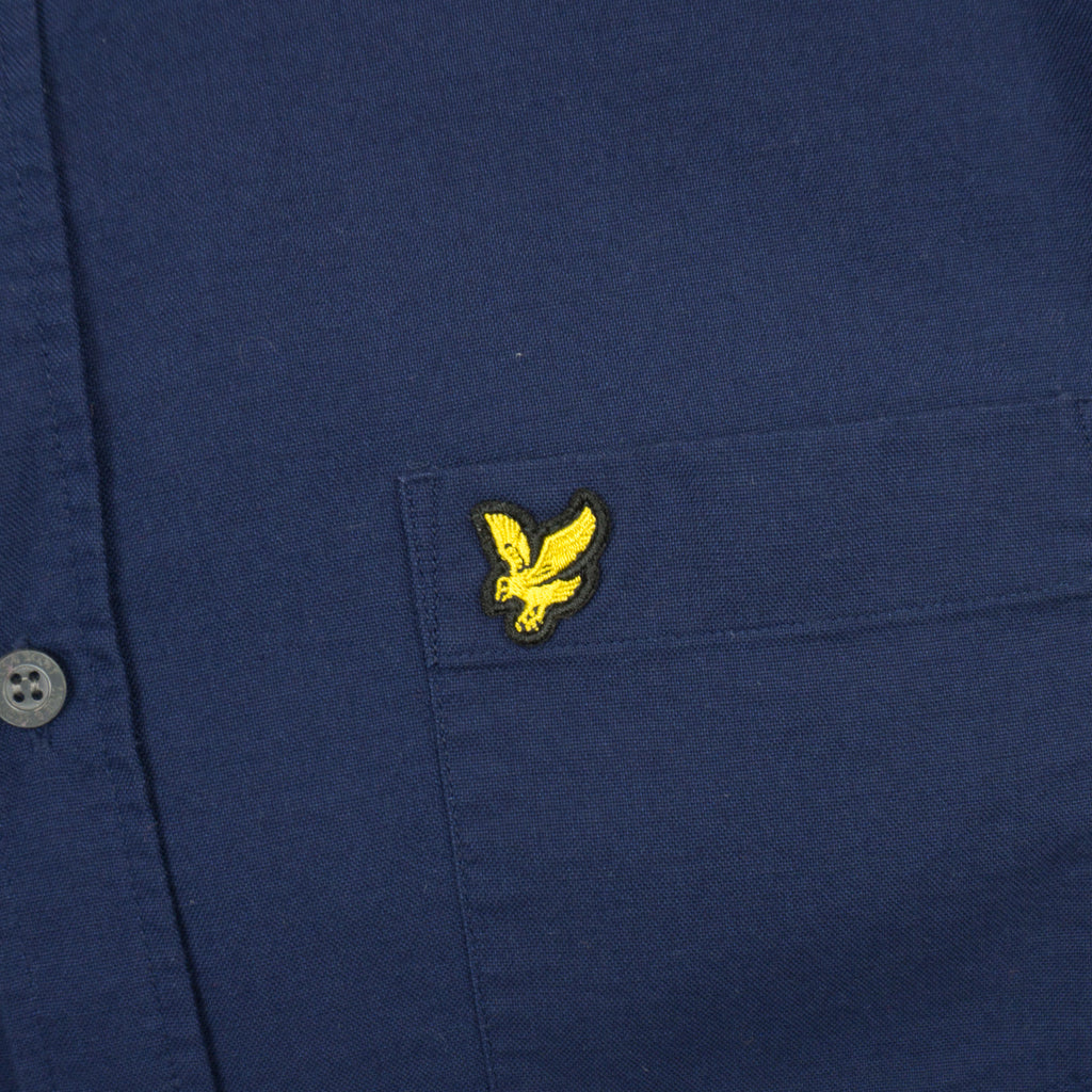 Lyle & Scott Синя Риза с Дълъг Ръкав и Бродирано Лого