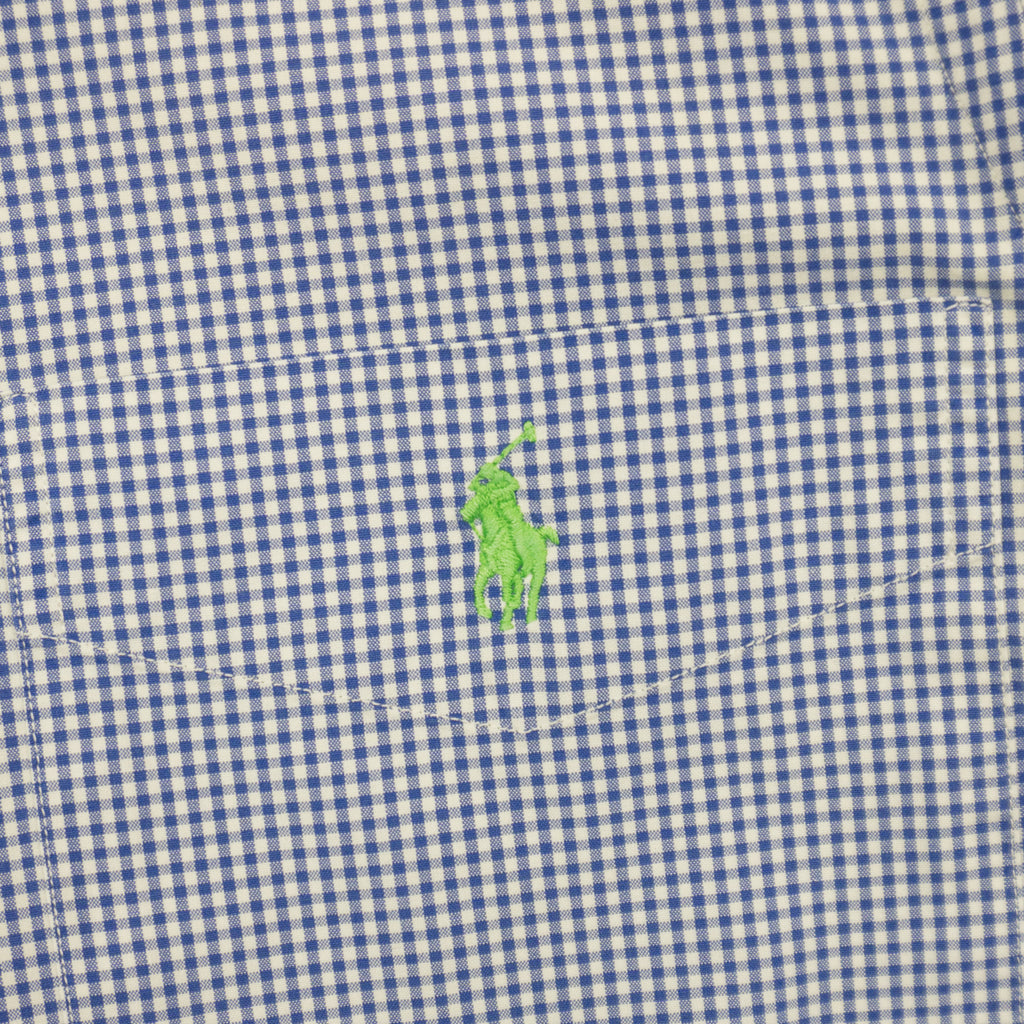 Ralph Lauren Vintage Карирана Риза с Дълъг Ръкав и Бродирано Лого