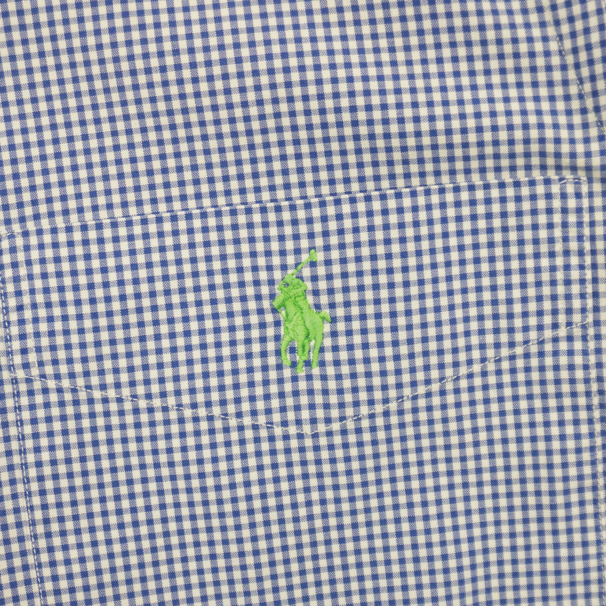 Ralph Lauren Vintage Карирана Риза с Дълъг Ръкав и Бродирано Лого