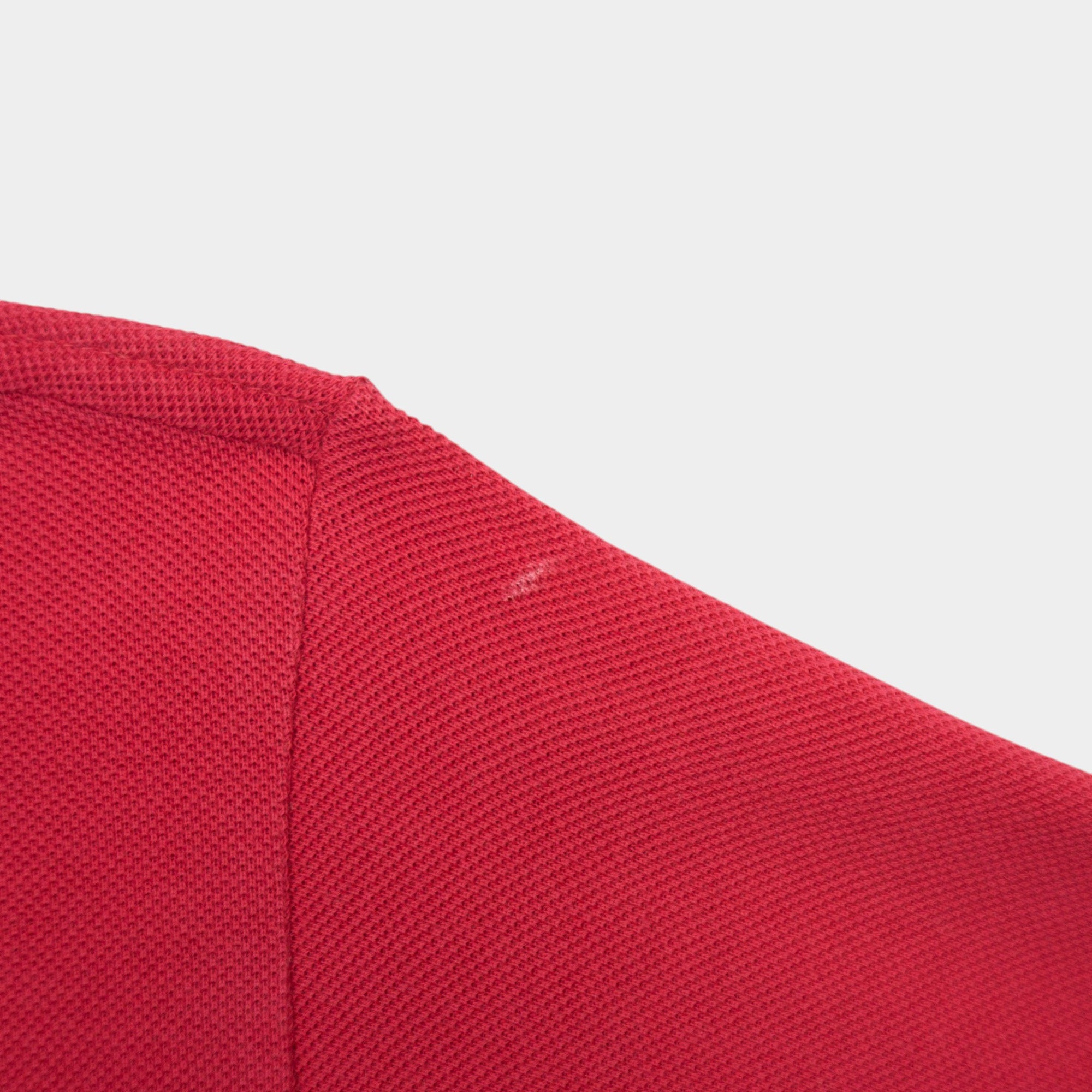Lacoste Червена Тениска с Яка с Бродирано Лого