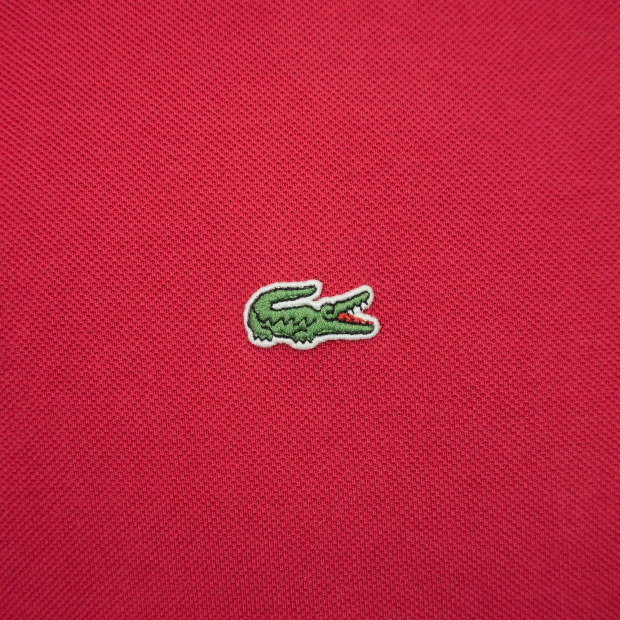 Lacoste Червена Тениска с Яка с Бродирано Лого