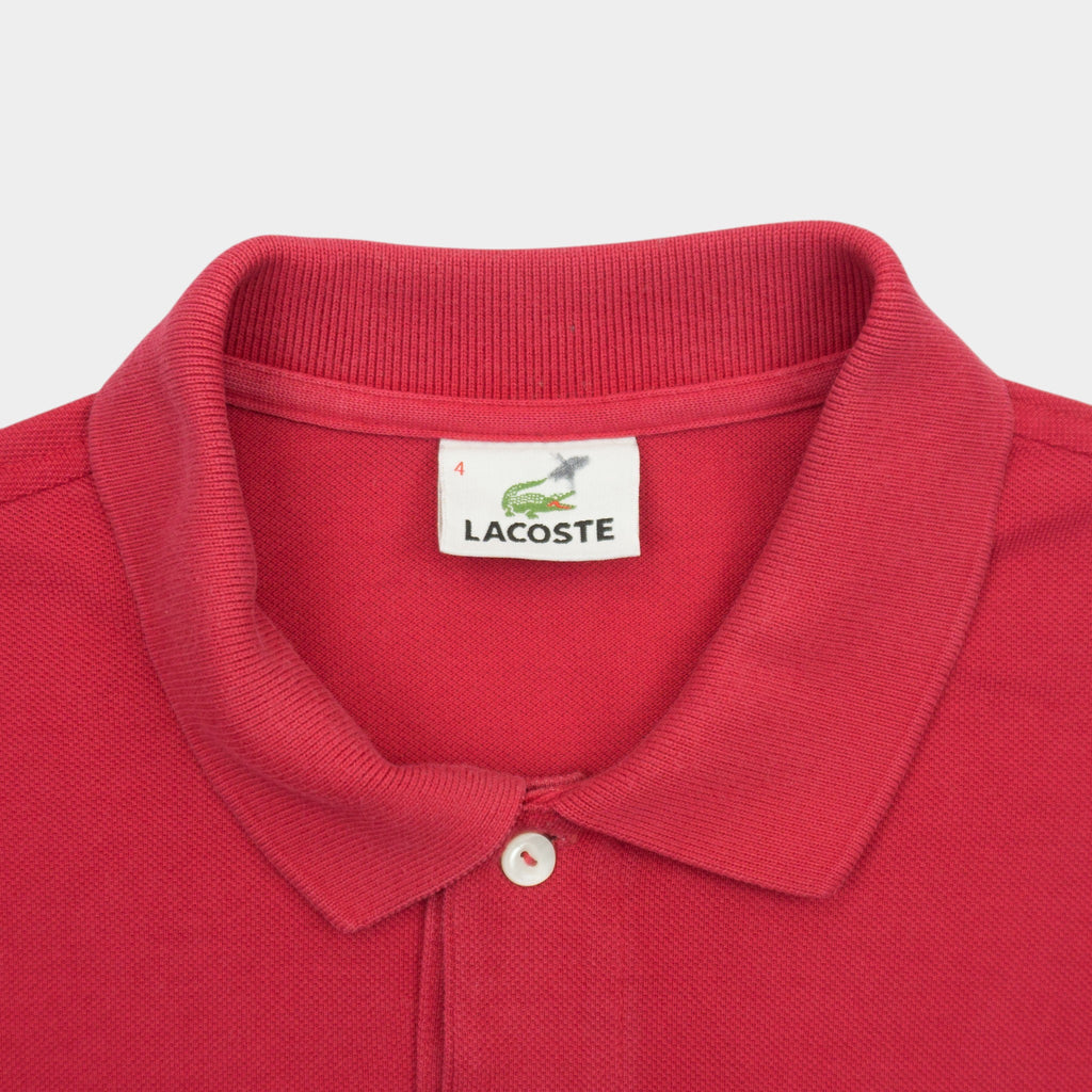 Lacoste Червена Тениска с Яка с Бродирано Лого