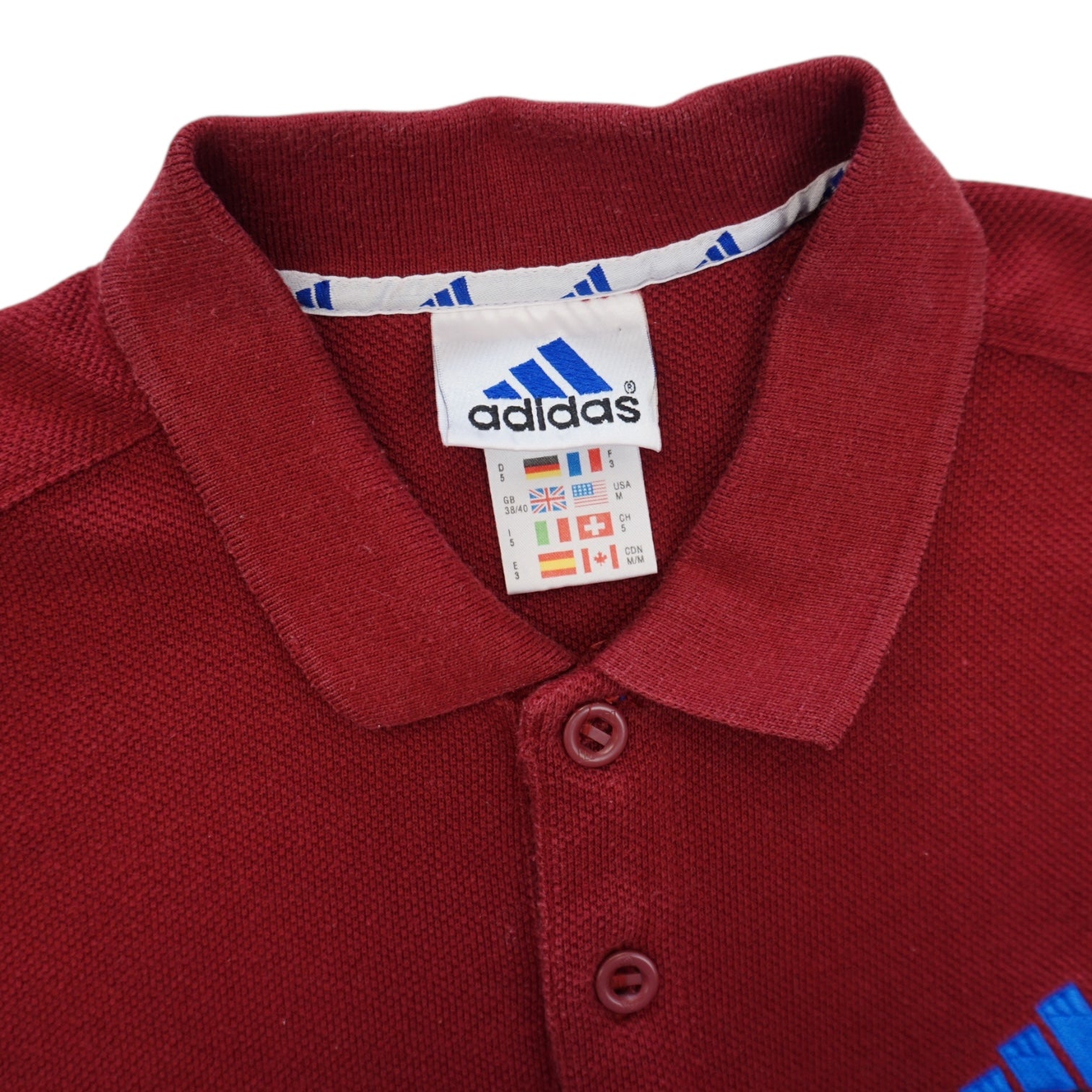 Adidas Винтидж Тениска с Яка от 90-те