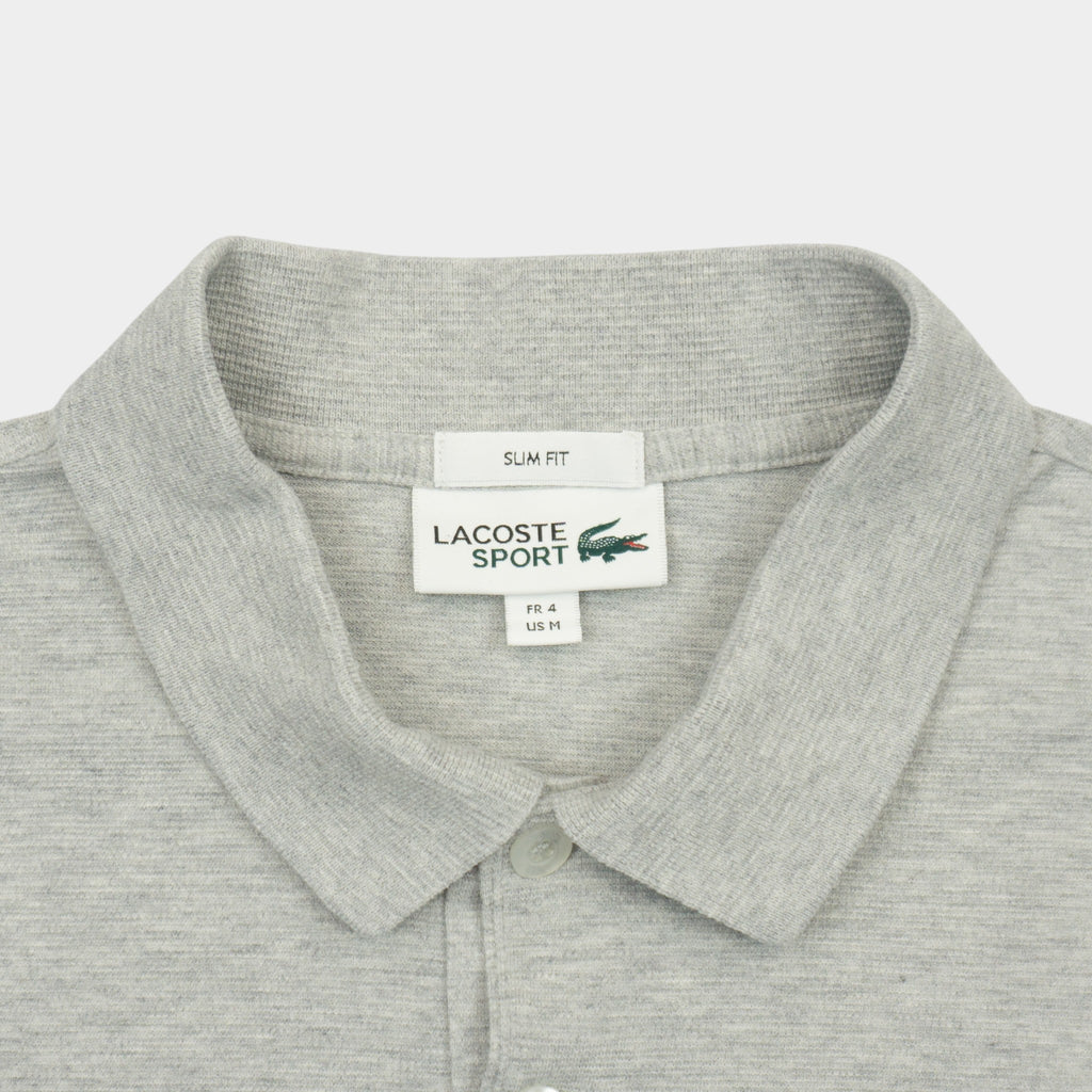 Lacoste Sport Сива Блуза с Яка с Бродирано Лого