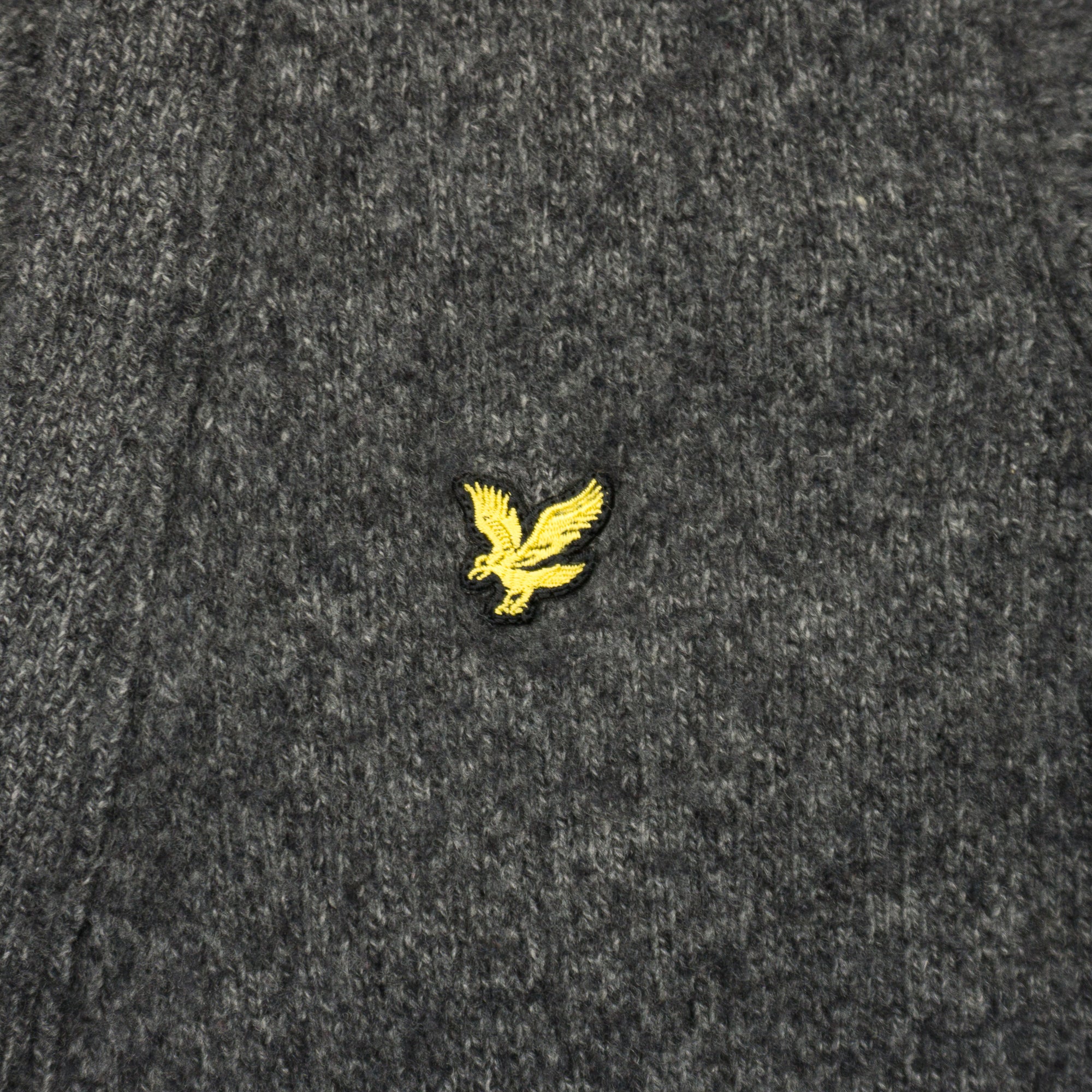 Lyle & Scott Сива Жилетка от Агнешка Вълна с Бродирано Лого