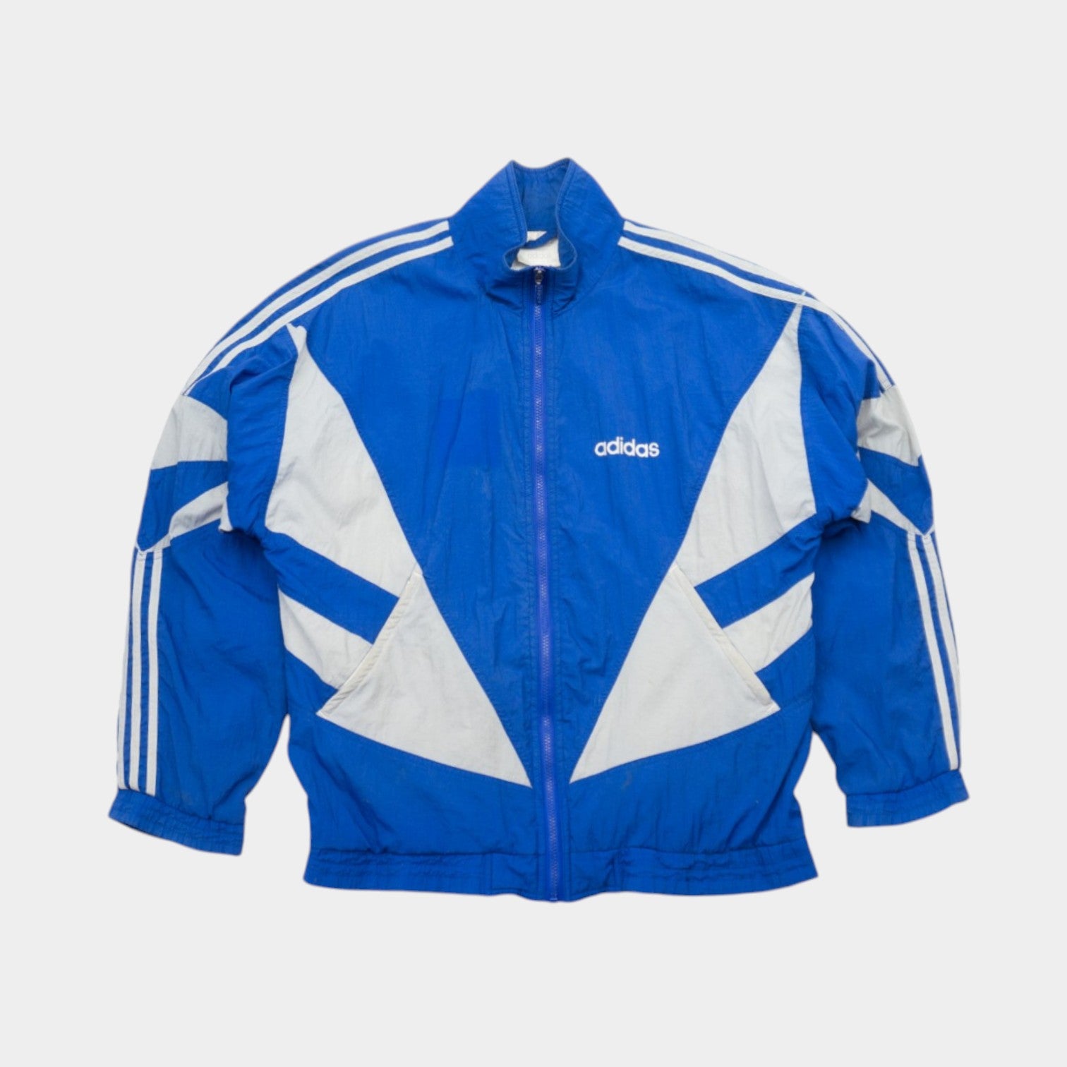 Adidas Vintage Синьо Горнище от 90те с Бродирано Лого