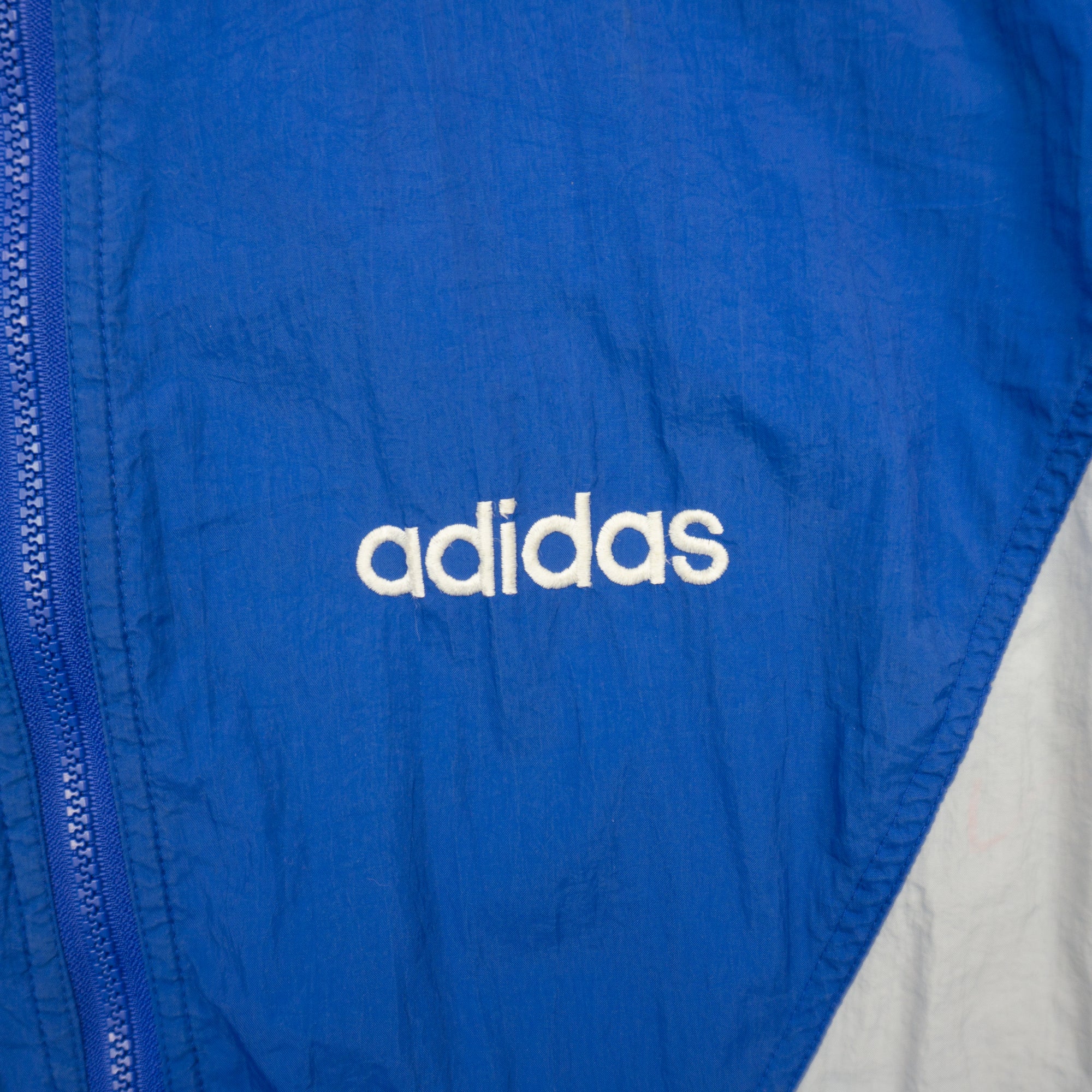 Adidas Vintage Синьо Горнище от 90те с Бродирано Лого