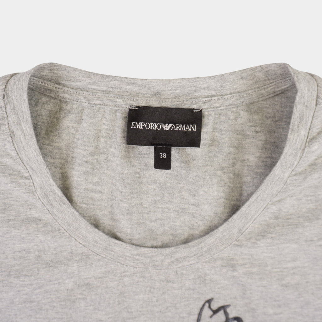 Emporio Armani Сива Тениска с Графика