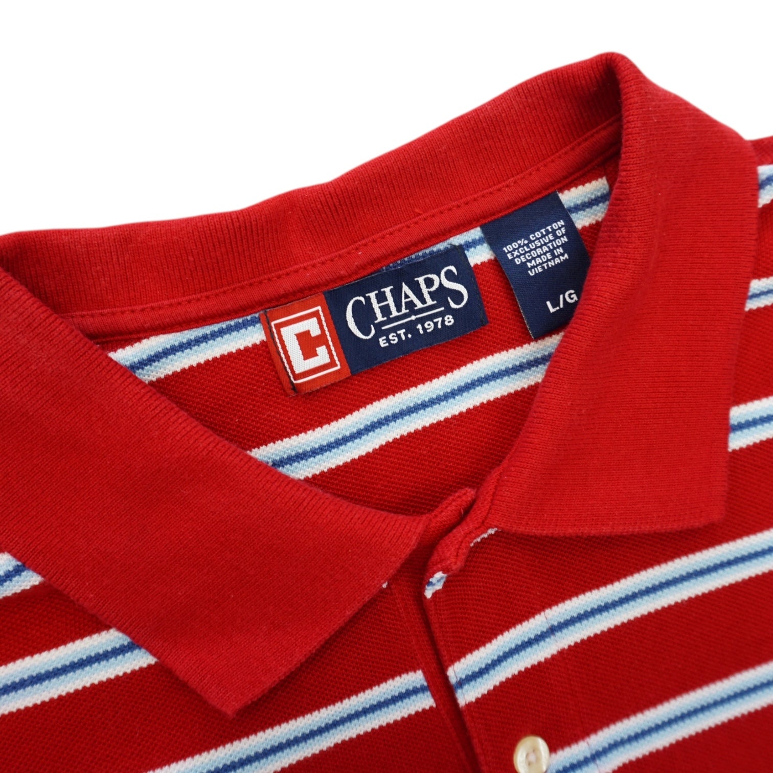 Chaps Striped Тениска с Яка