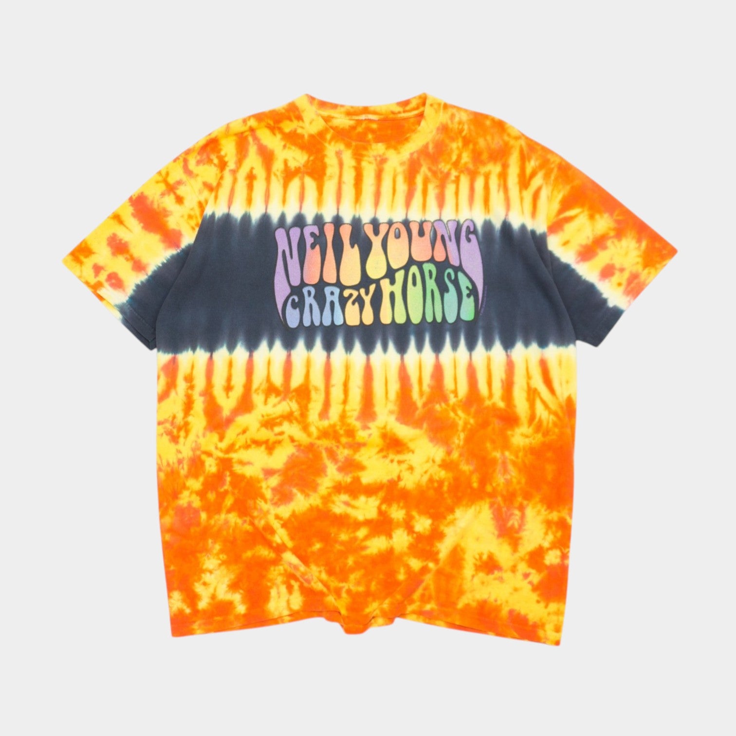 Neil Young Crazy Horse Greendale 2003 Tie-Dye Vintage Многоцветна Тениска с Графика