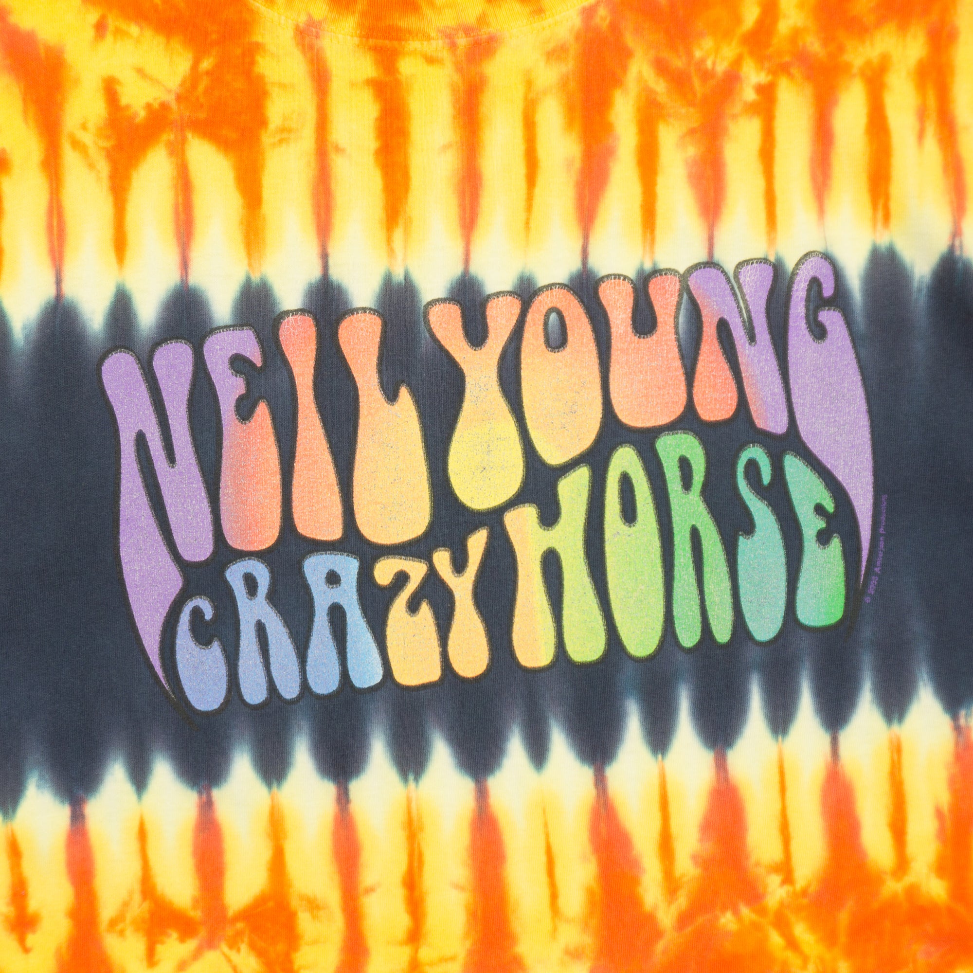 Neil Young Crazy Horse Greendale 2003 Tie-Dye Vintage Многоцветна Тениска с Графика