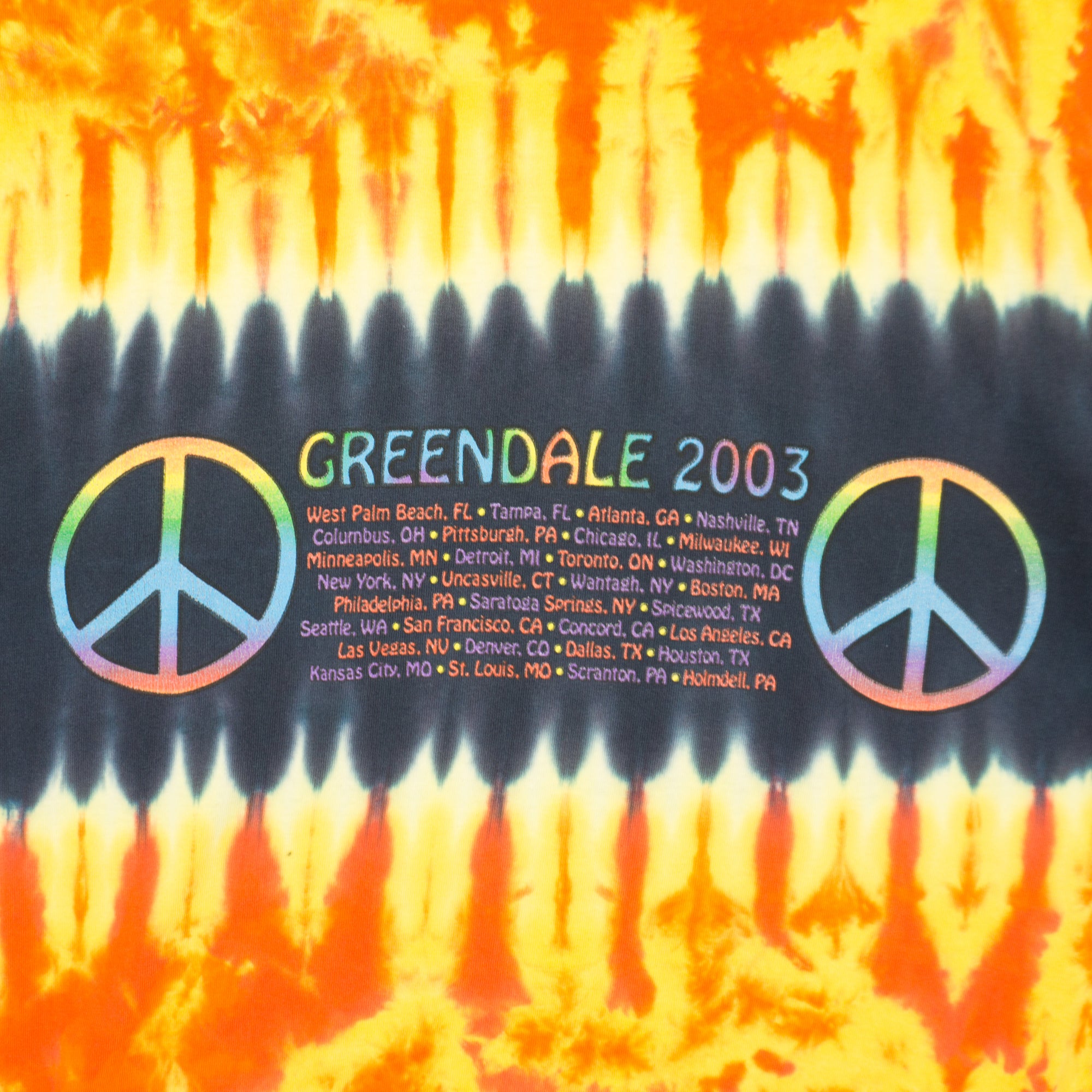 Neil Young Crazy Horse Greendale 2003 Tie-Dye Vintage Многоцветна Тениска с Графика