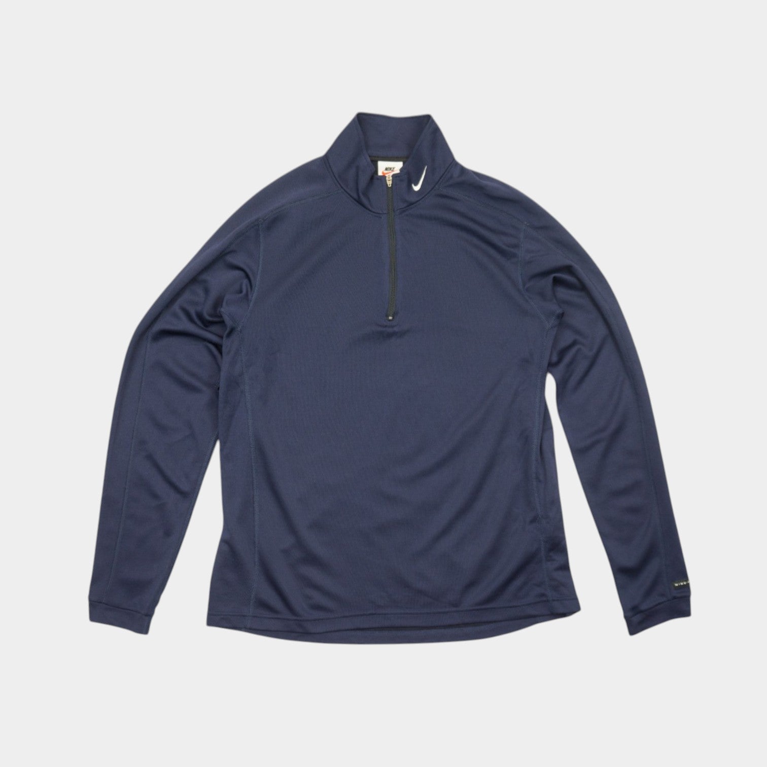 Nike Vintage Тъмно Синя Блуза от 90те с Бродирано Лого