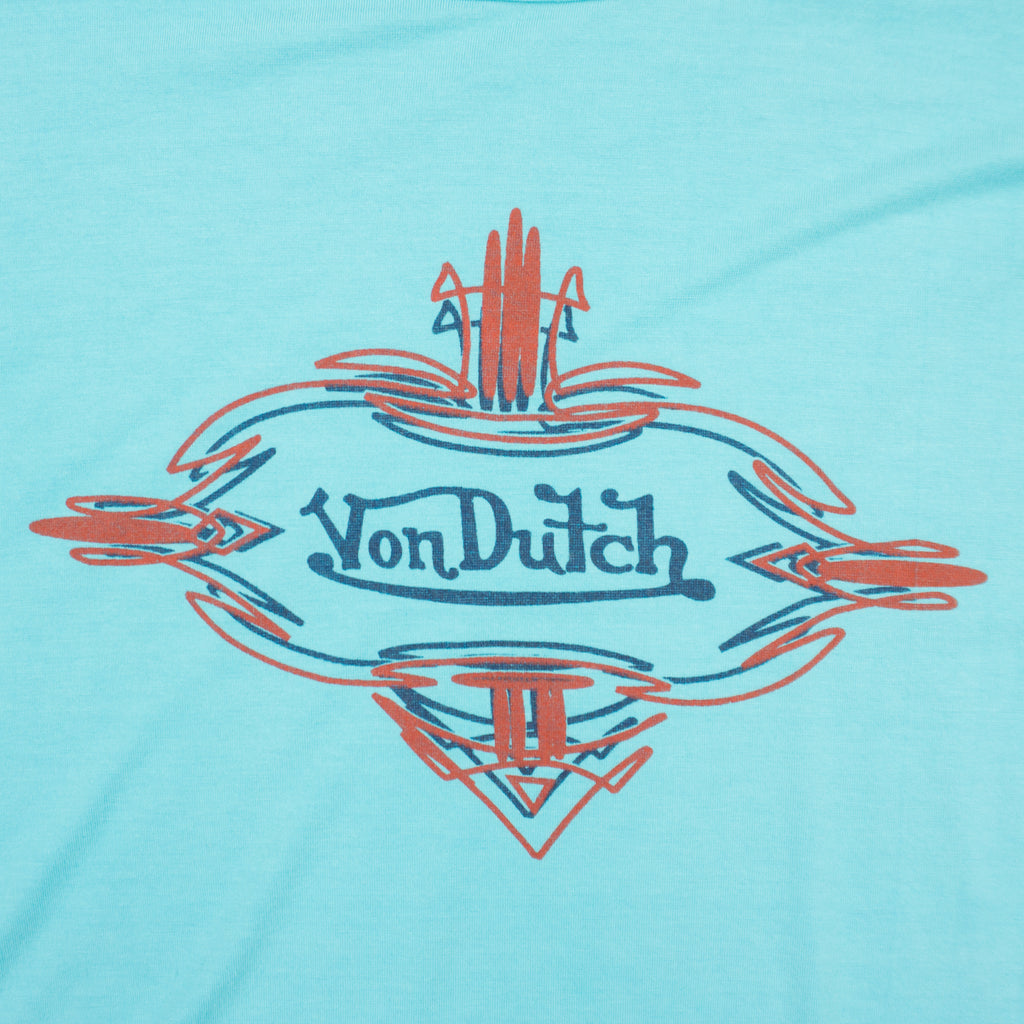 Von Dutch Vintage Синя Тънка Блуза с Графика