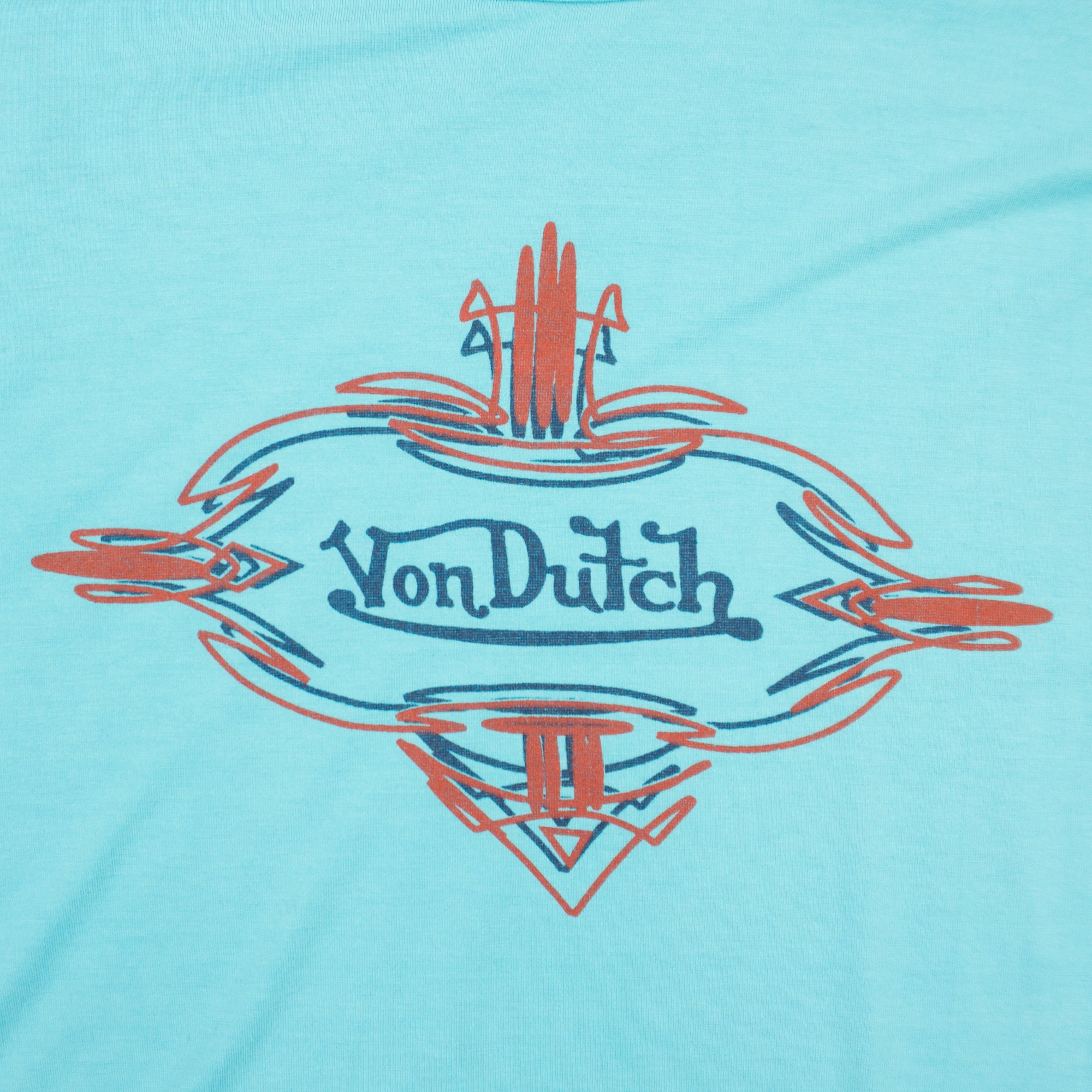 Von Dutch Vintage Синя Тънка Блуза с Графика