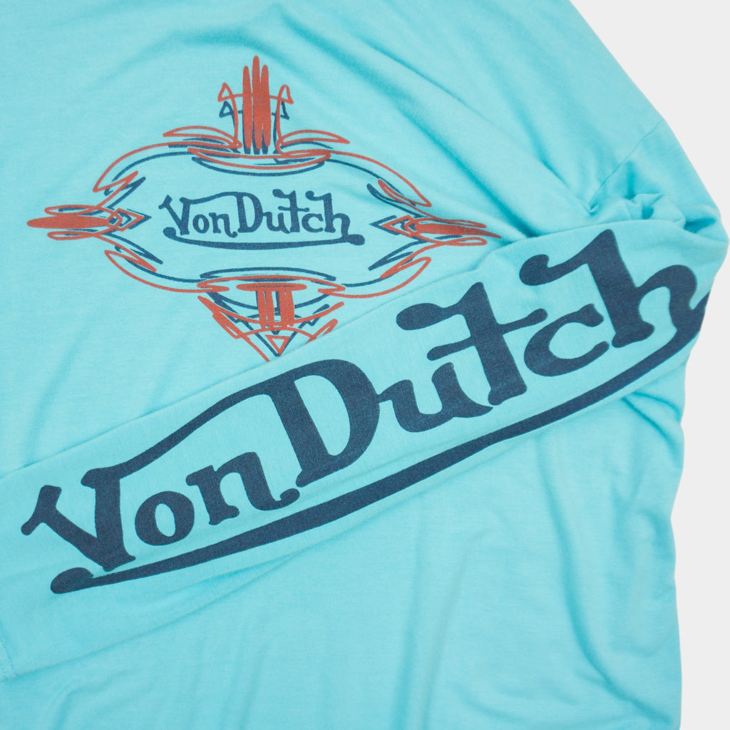 Von Dutch Vintage Синя Тънка Блуза с Графика