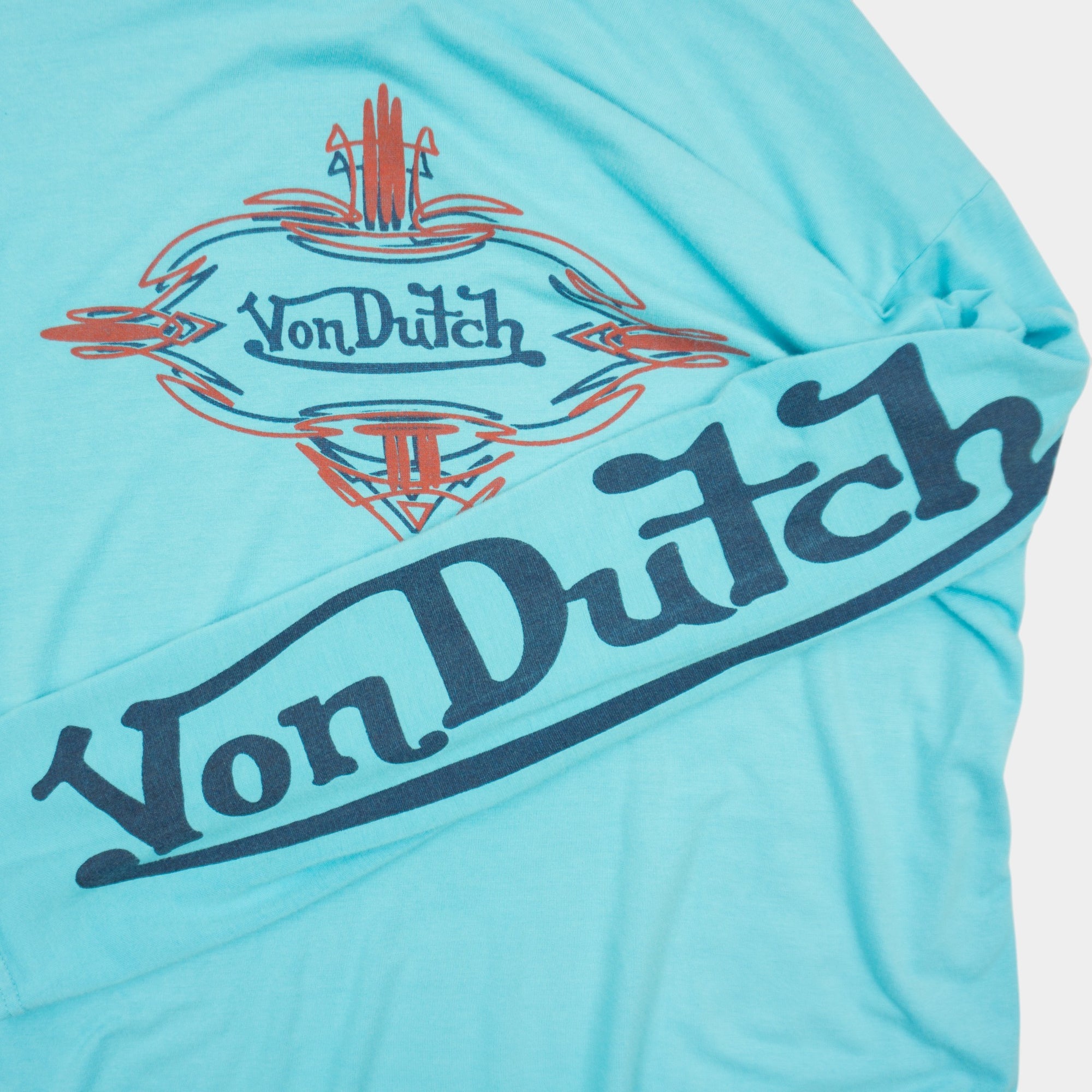 Von Dutch Vintage Синя Тънка Блуза с Графика