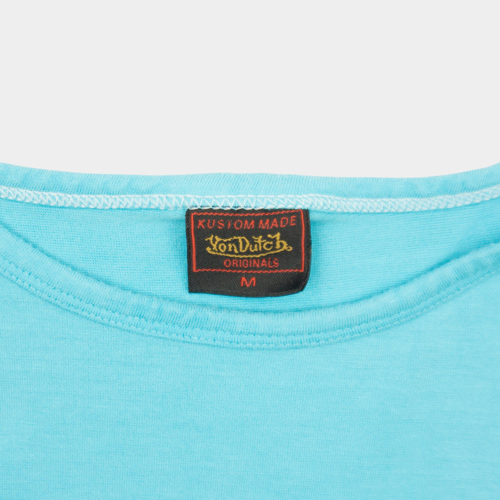 Von Dutch Vintage Синя Тънка Блуза с Графика