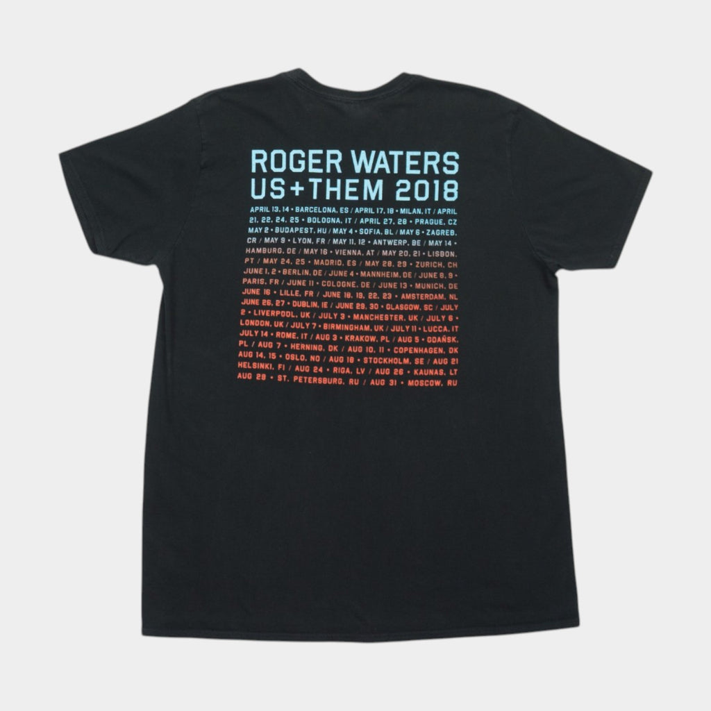 Gildan Roger Waters Us+Them 2018 Tour Черна Тениска с Графика
