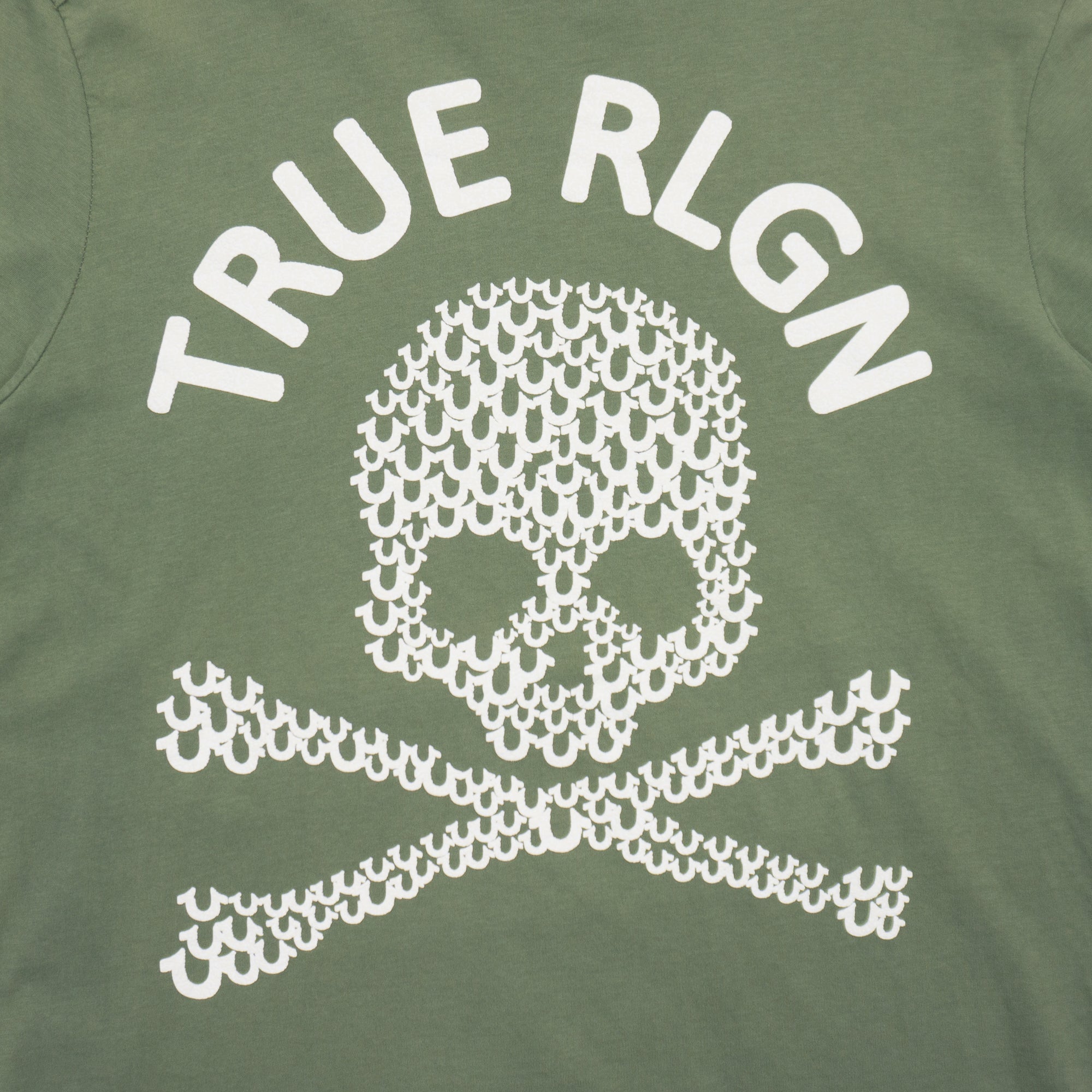 True Religion Зелена Тениска с Графика