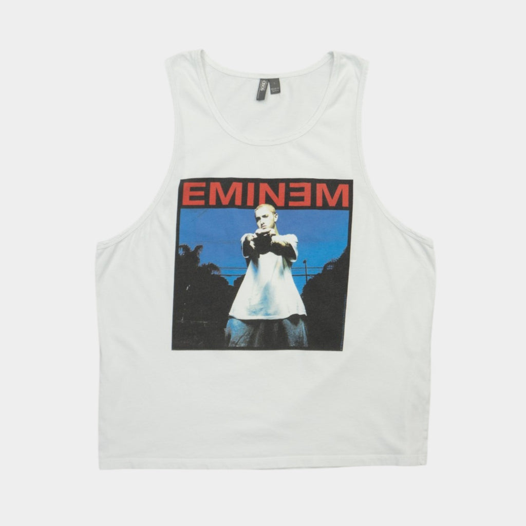 ASOS X Eminem Бял Потник с Графика