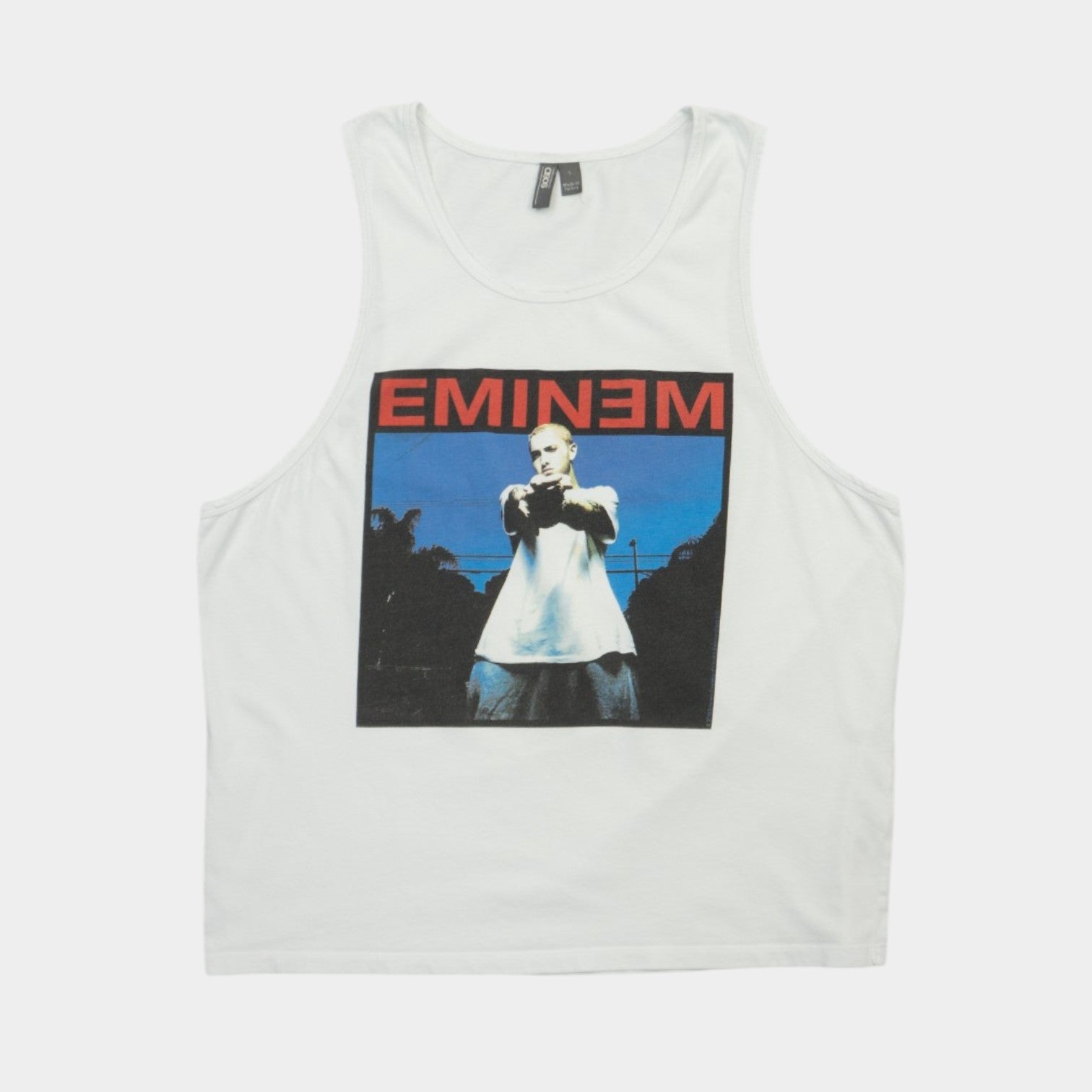 ASOS X Eminem Бял Потник с Графика