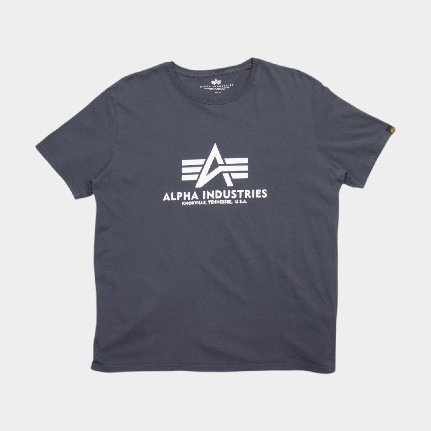 Alpha Industries Сива Тениска с Голямо Лого