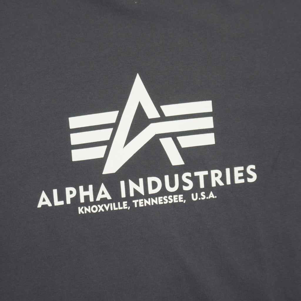Alpha Industries Сива Тениска с Голямо Лого