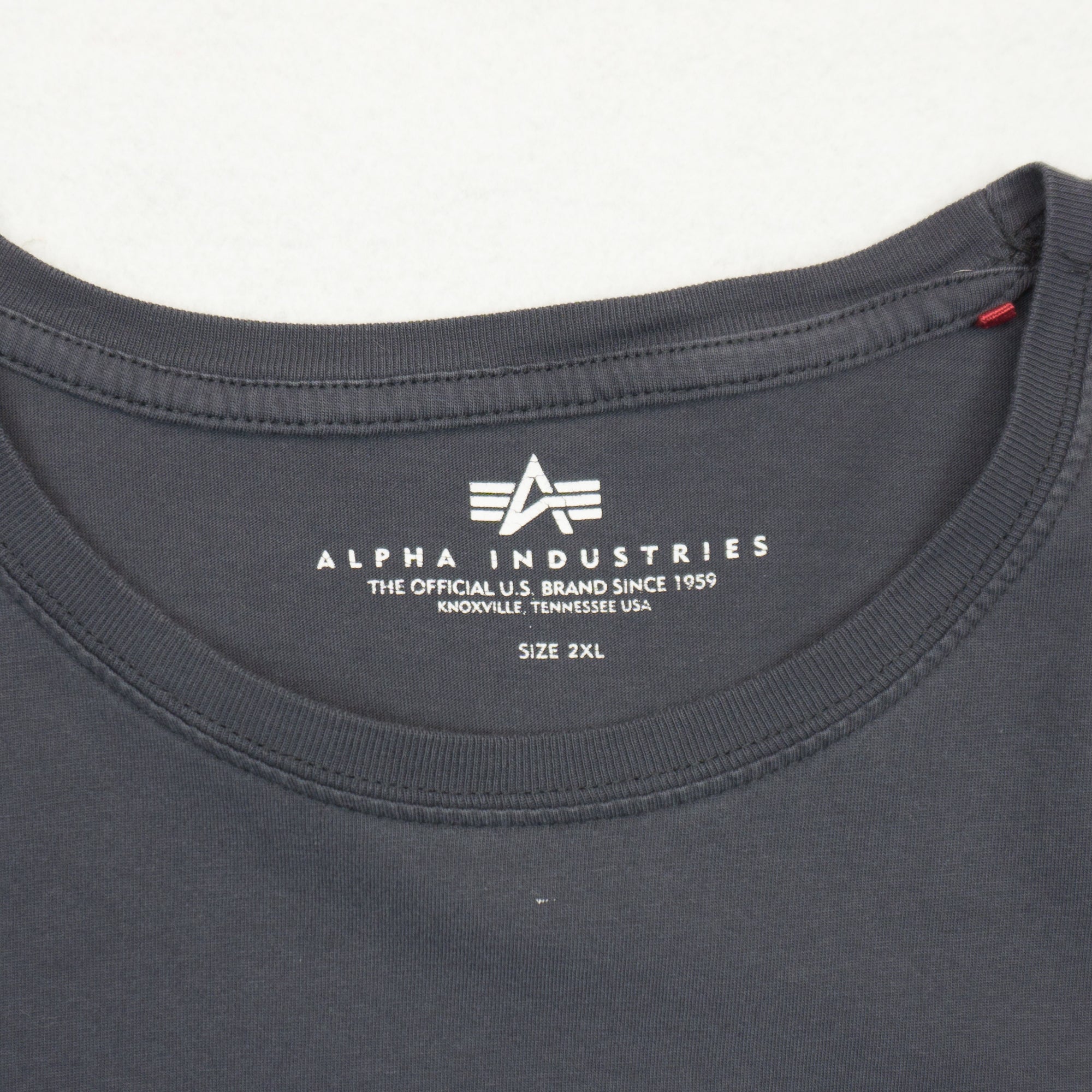 Alpha Industries Сива Тениска с Голямо Лого